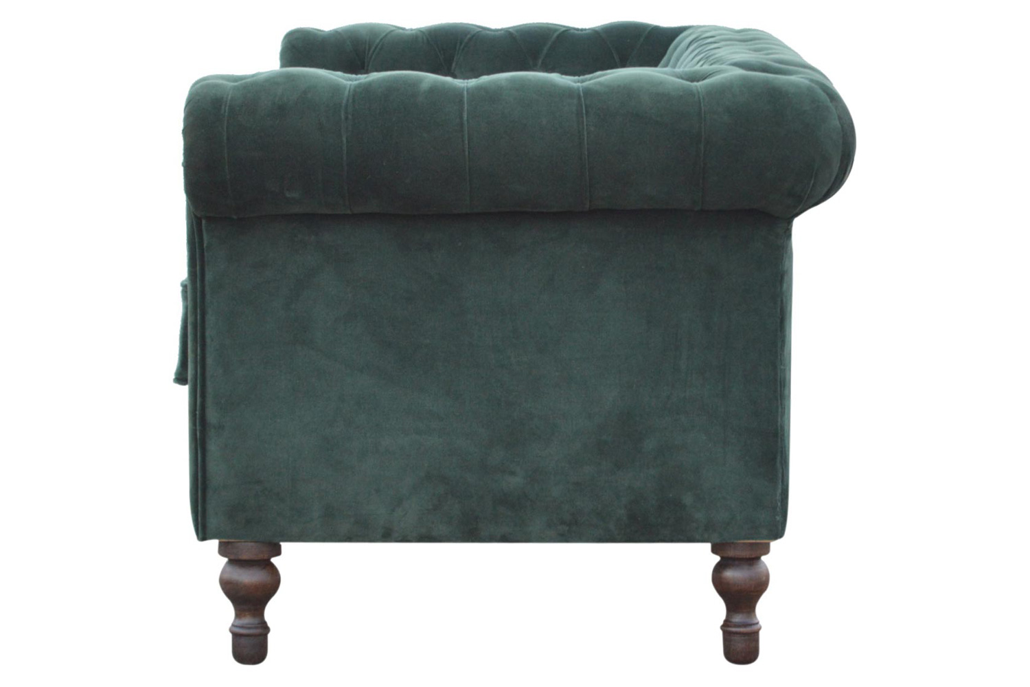 Artisan Chesterfield Sofa with 2 Seater - Emerald Green, Velvet