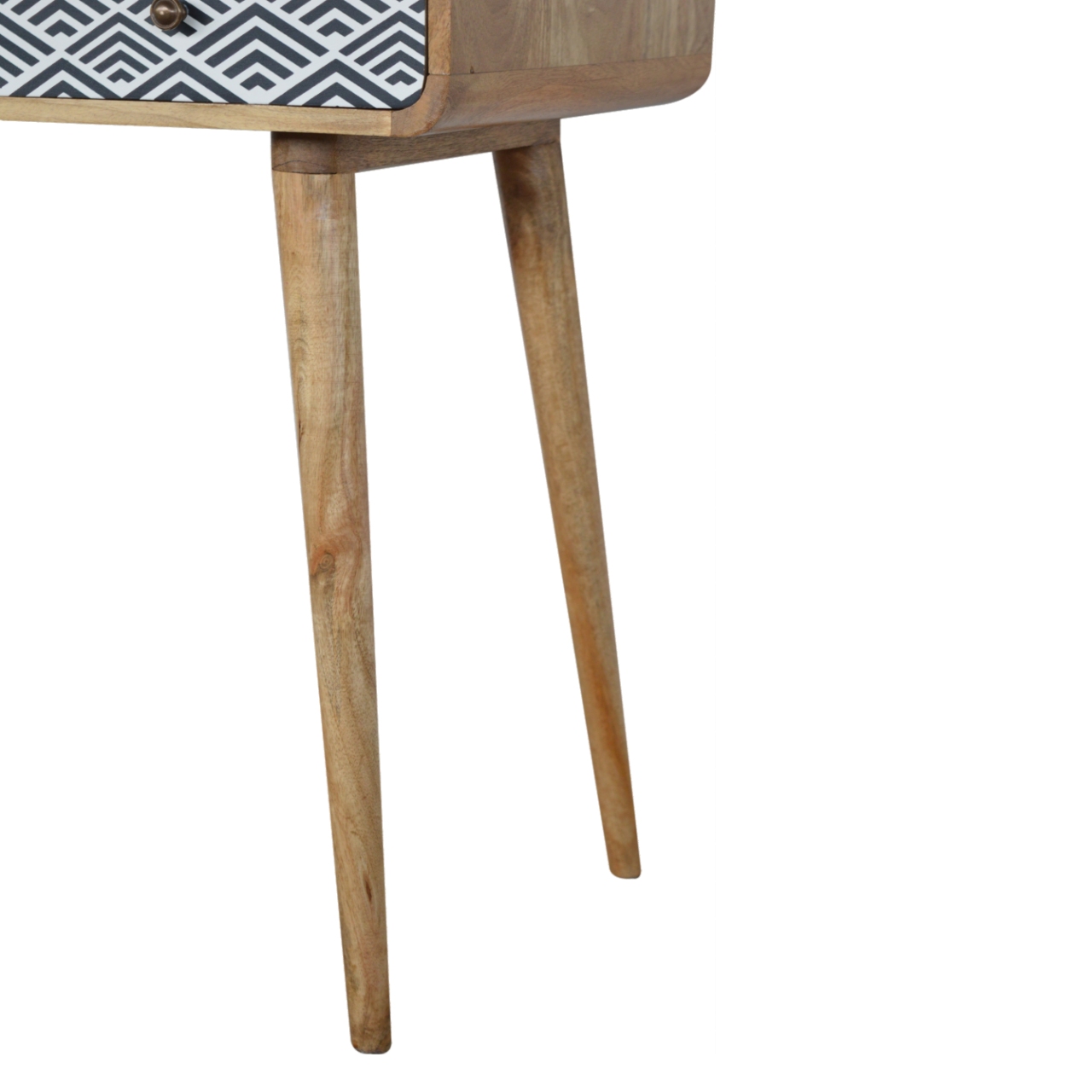 Artisan - Monochrome Print Console Table in Oak-Ish