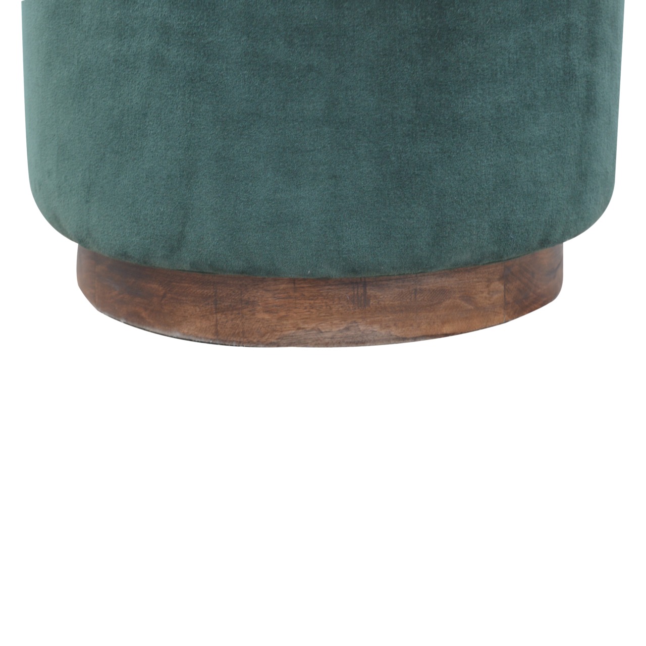 Artisan Large Footstool - Emerald Green, Velvet