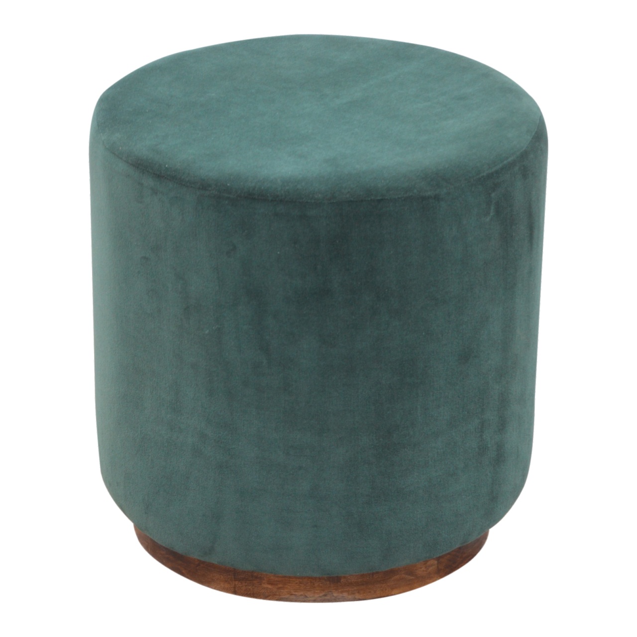 Artisan Large Footstool - Emerald Green, Velvet