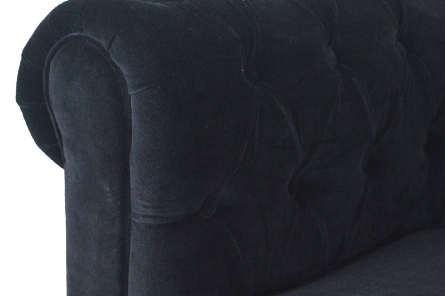 Artisan Chesterfield Sofa with 2 Seater - Black, Velvet