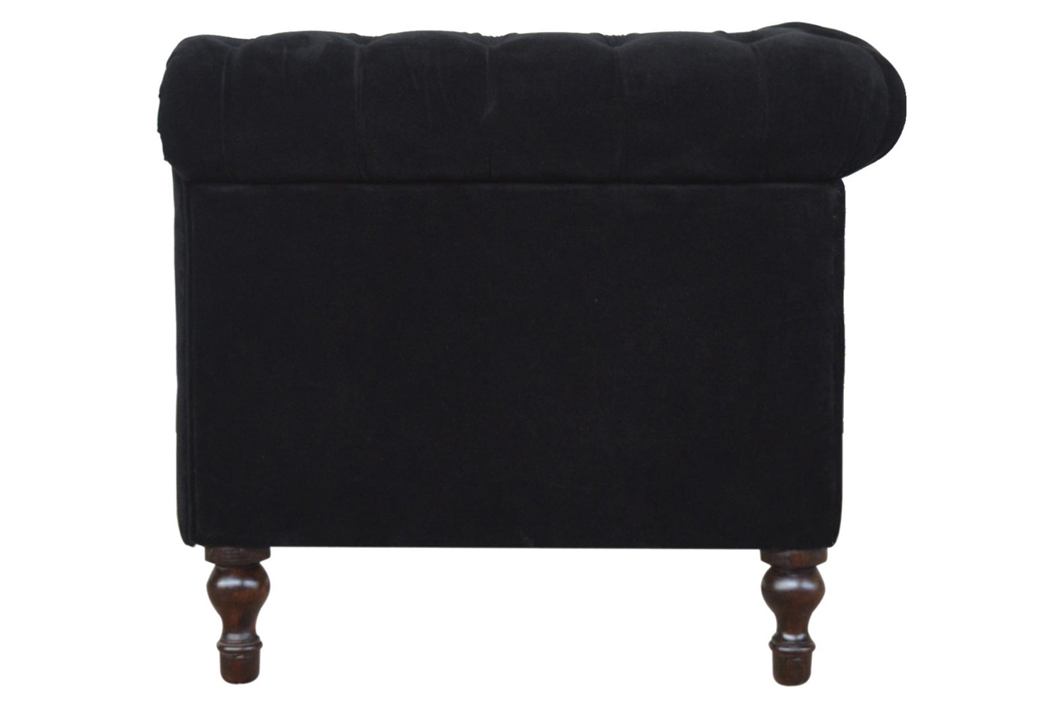 Artisan Chesterfield Sofa with 2 Seater - Black, Velvet