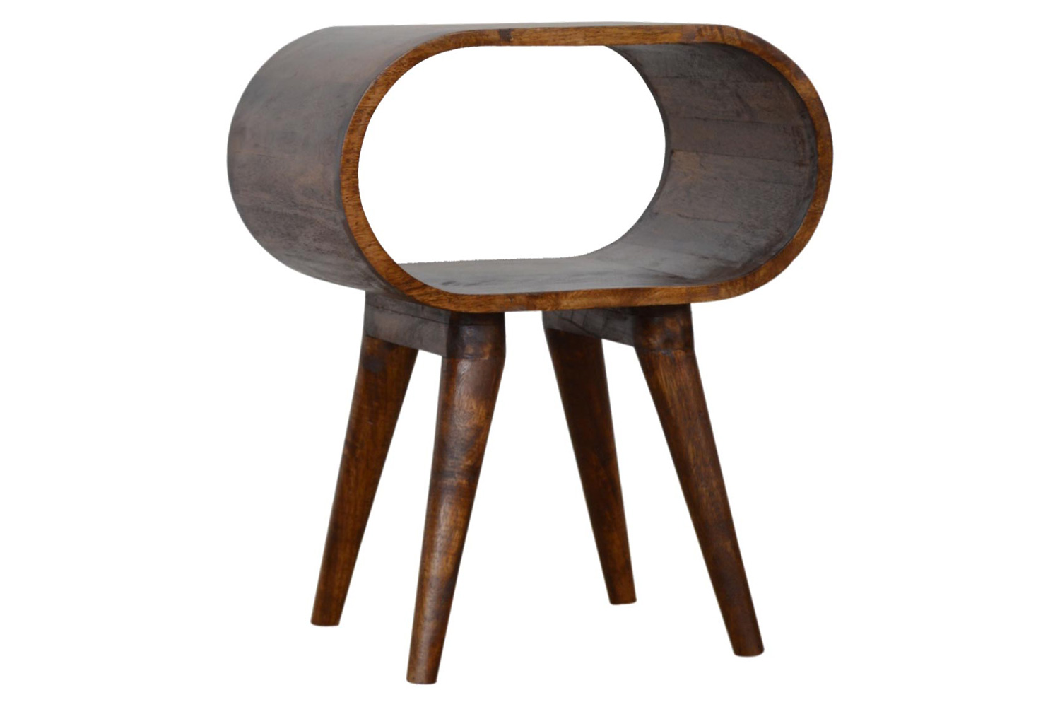 Artisan Circular Open Bedside - Chestnut