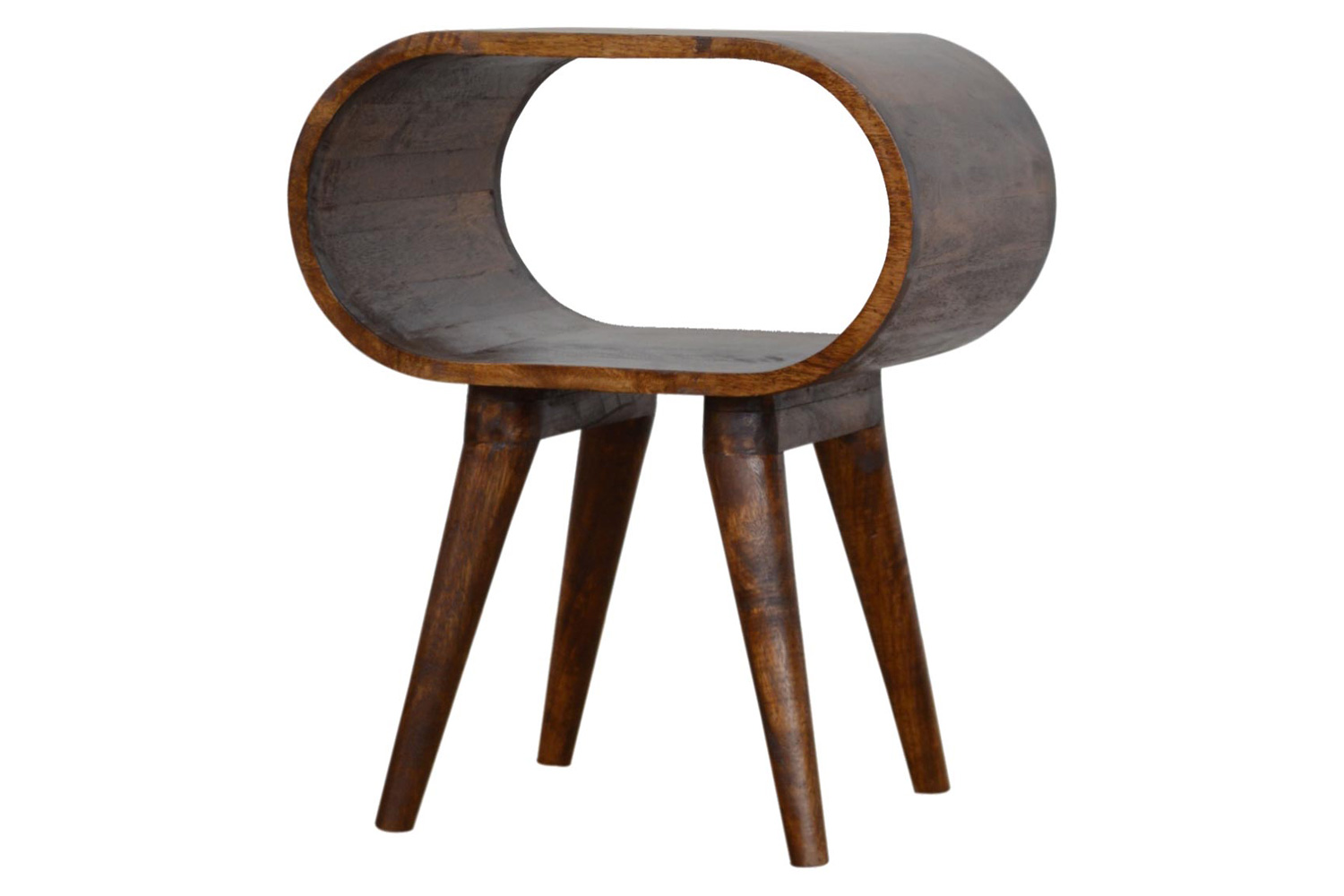 Artisan Circular Open Bedside - Chestnut