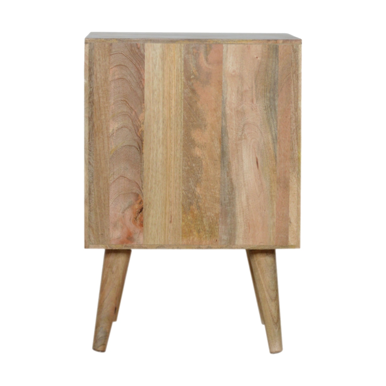 Artisan - Daisy Carved Nightstand with 1 Door in Oak-Ish