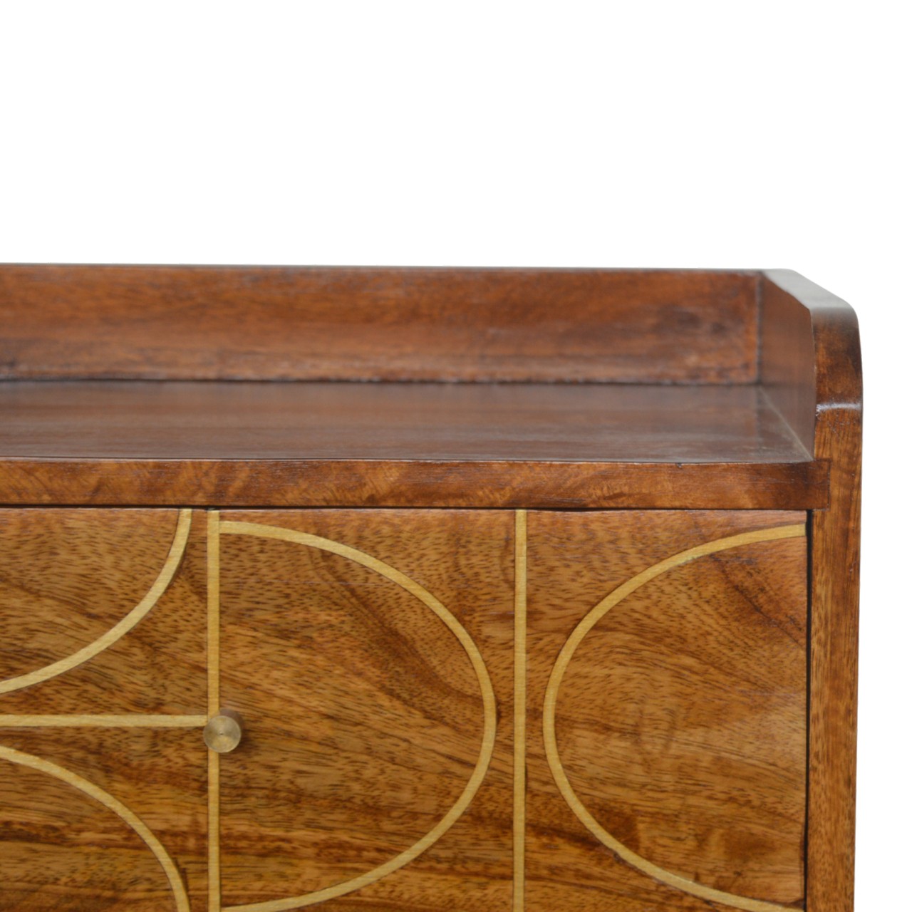 Artisan - Inlay Abstract Nightstand in Chestnut