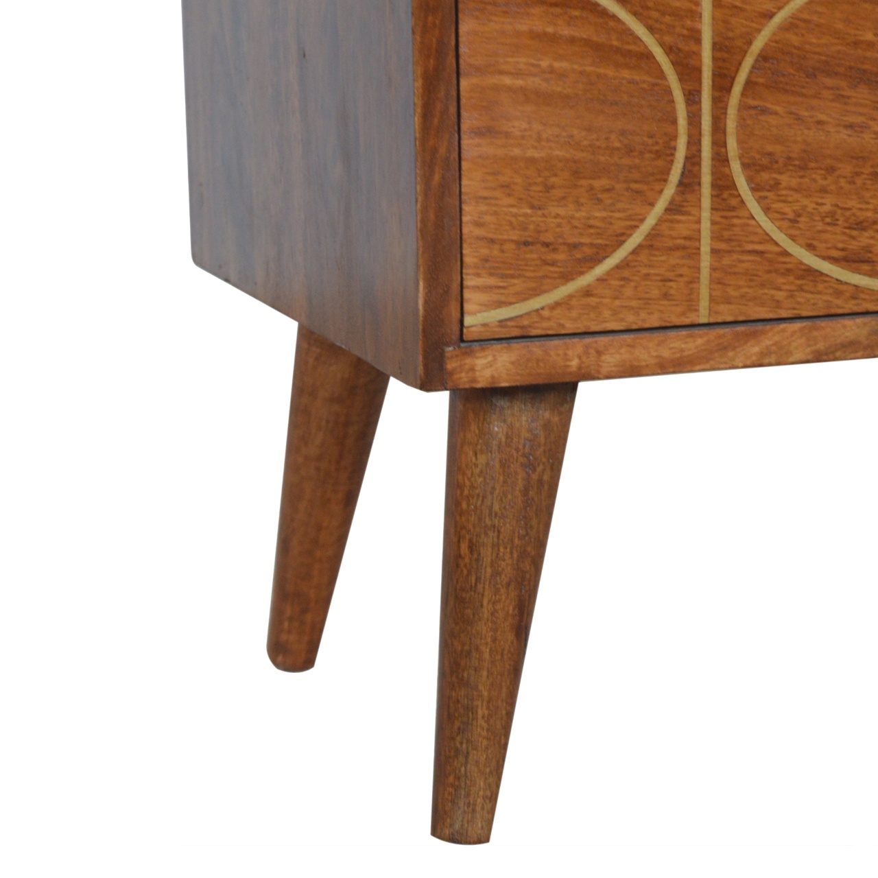 Artisan - Inlay Abstract Nightstand in Chestnut