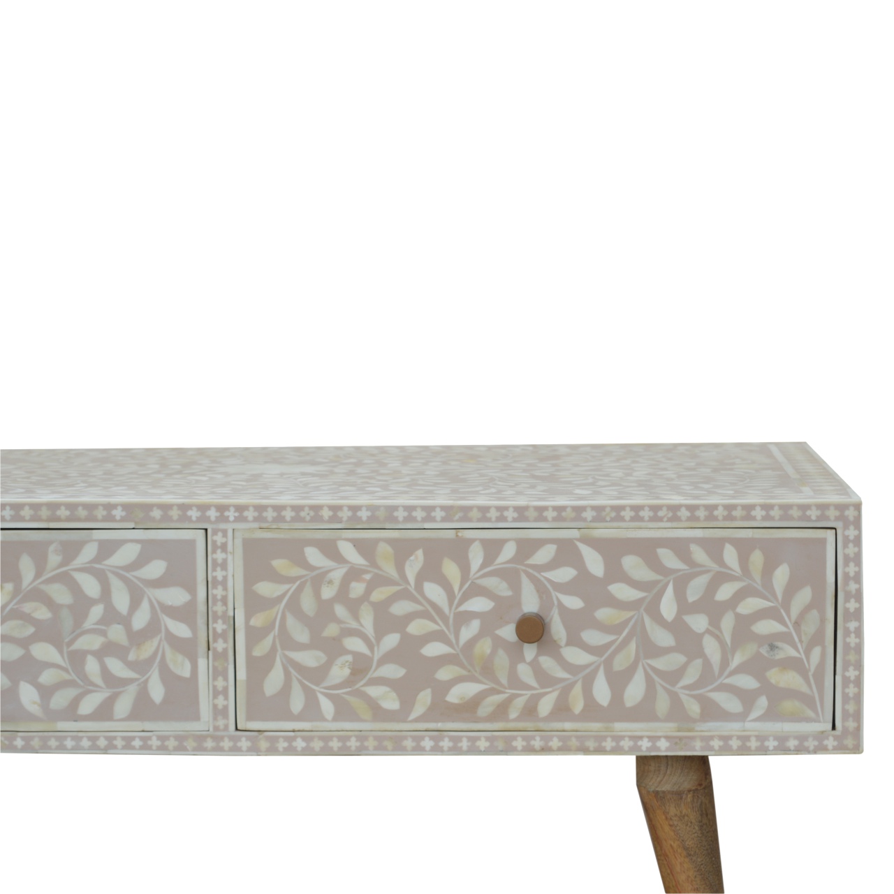 Artisan - Taupe Floral Bone Coffee Table