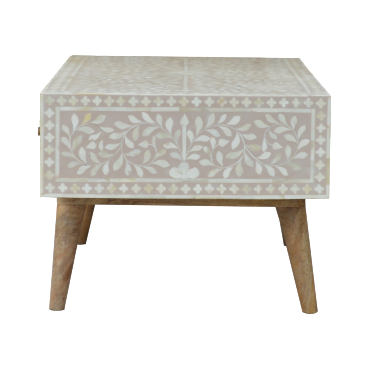 Artisan - Taupe Floral Bone Coffee Table