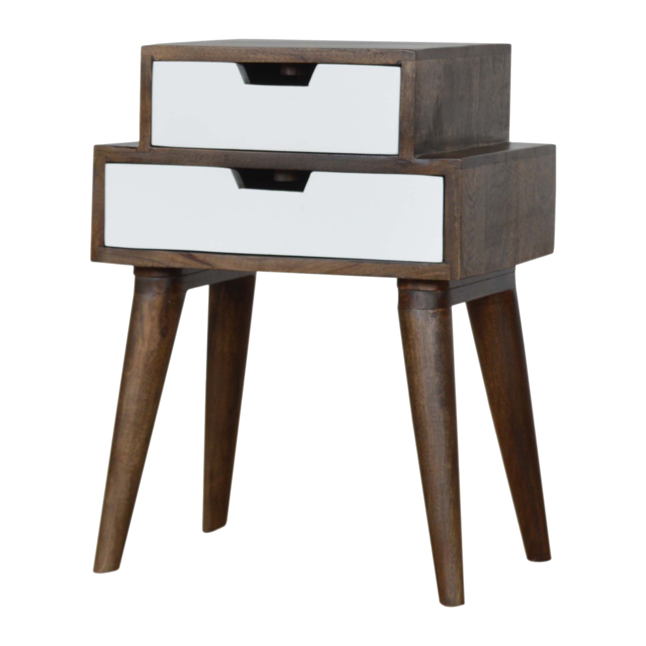 Artisan - Painted Nightstand in Walnut/White