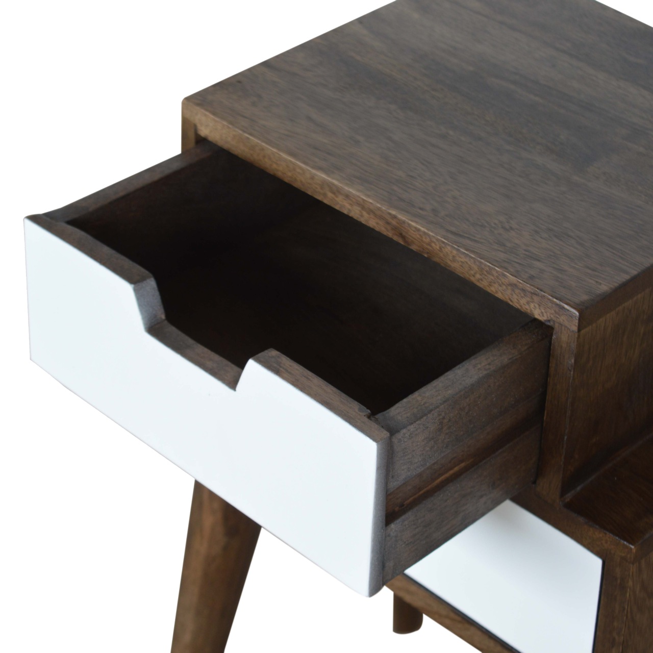 Artisan - Painted Nightstand in Walnut/White