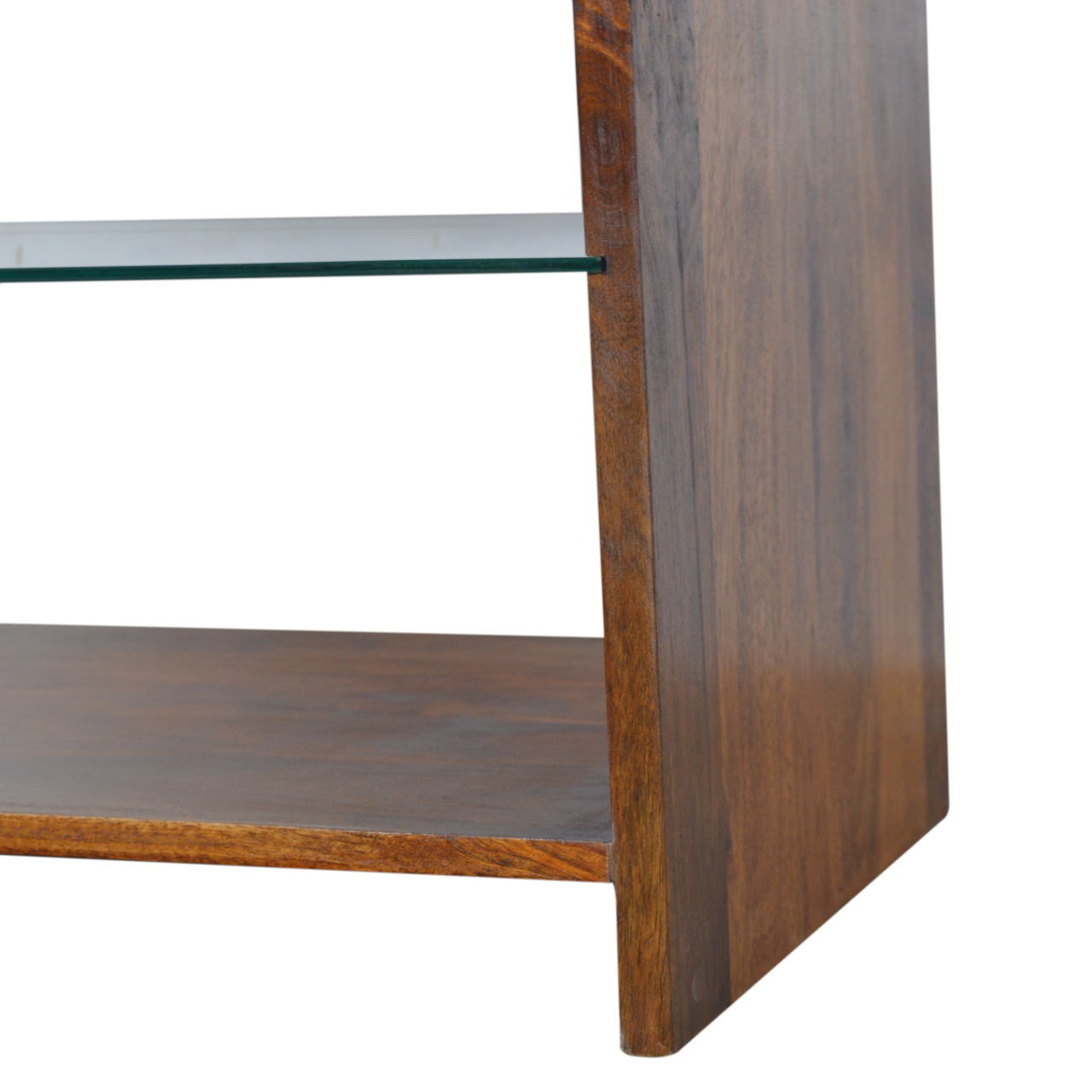 Artisan - Coffee Table with Glass Shelf in Chestnut