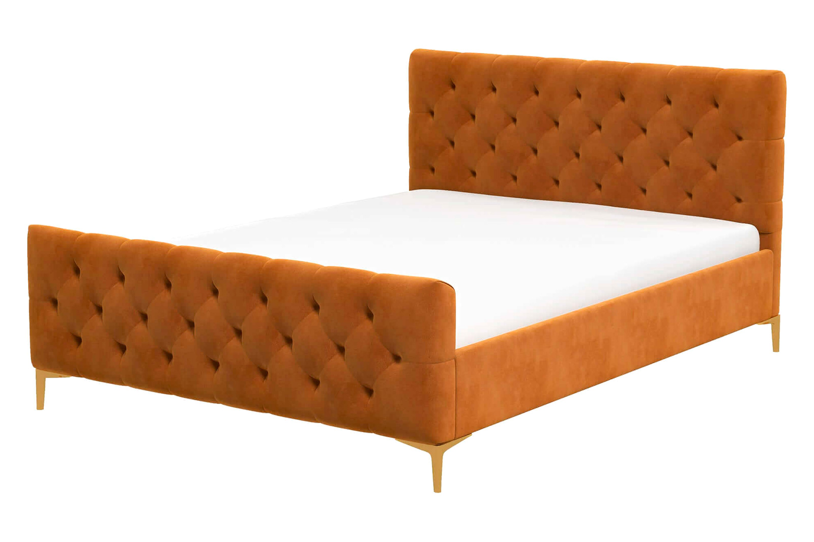 Ashcroft™ Bailey Mid-Century Modern King Platform Bed - Cognac