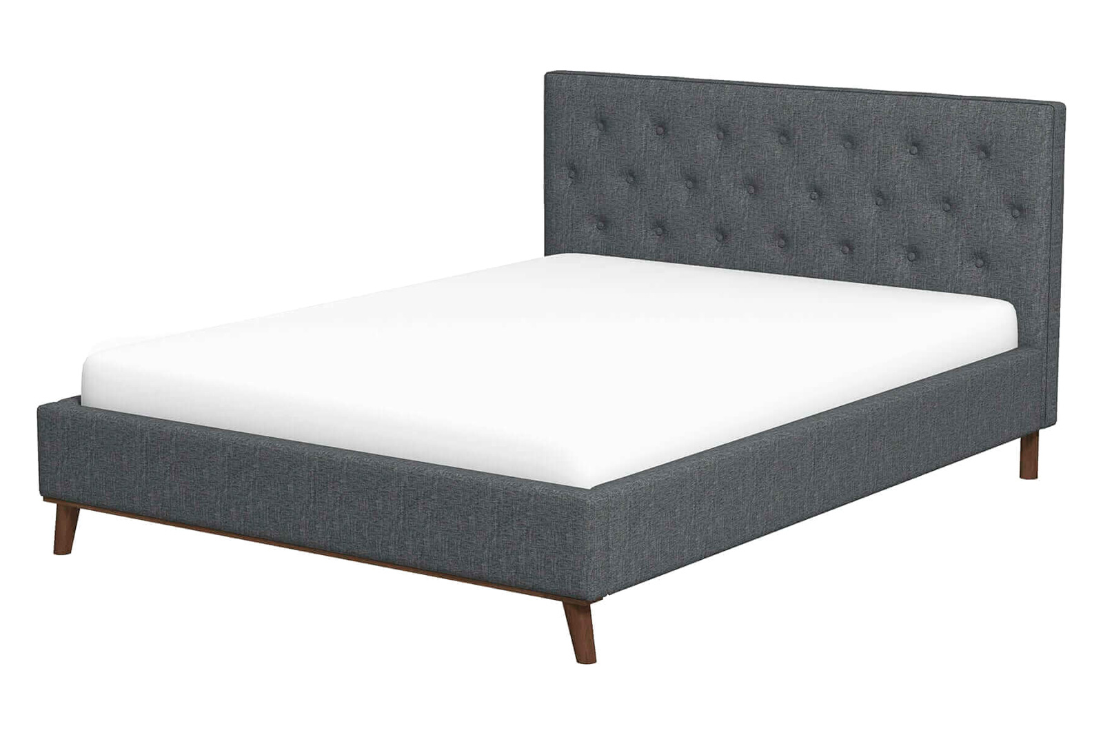 Ashcroft™ Graceville Fabric Platform Bed - Gray, Queen Size