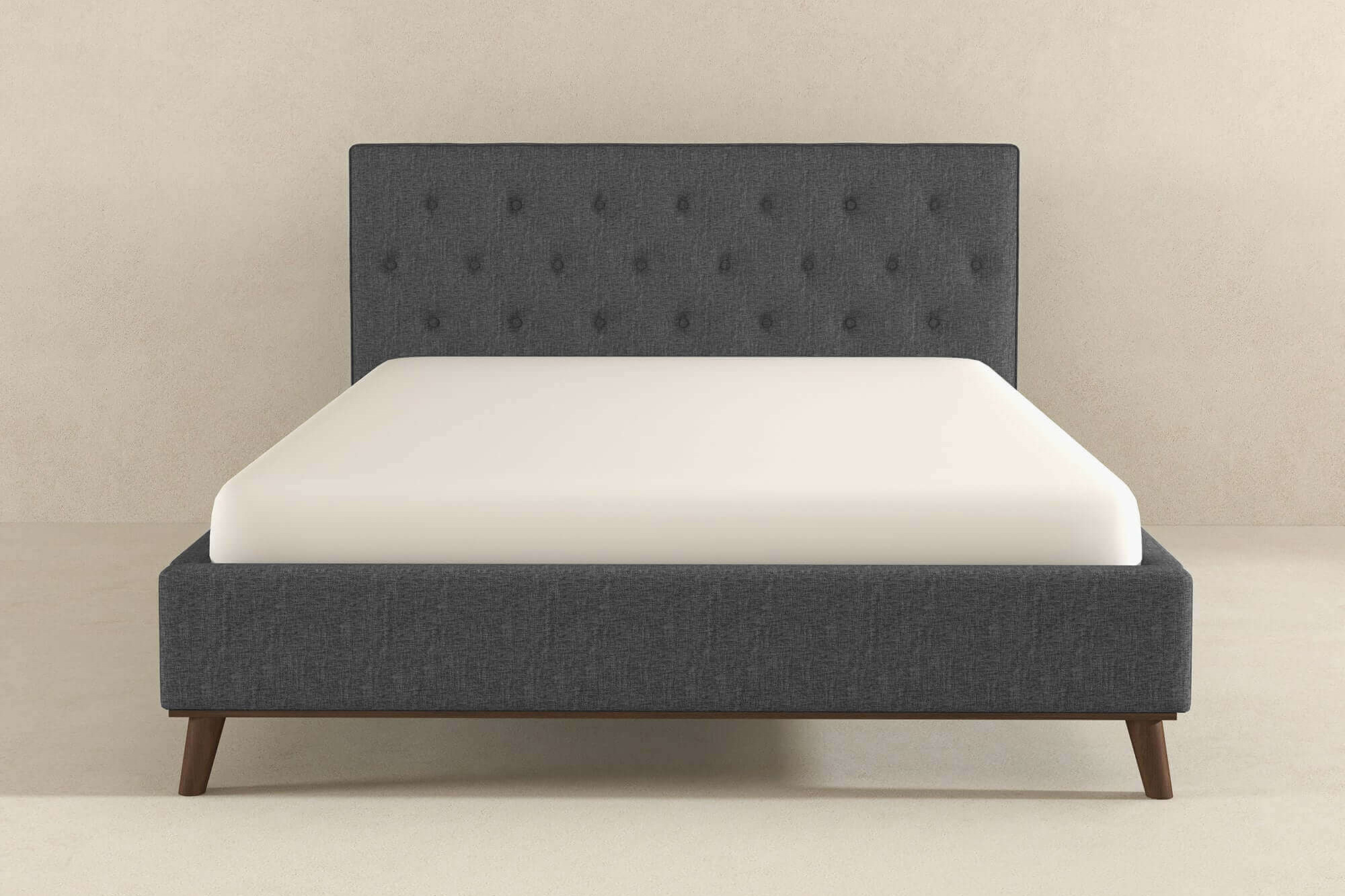 Ashcroft™ Graceville Fabric Platform Bed - Gray, Queen Size