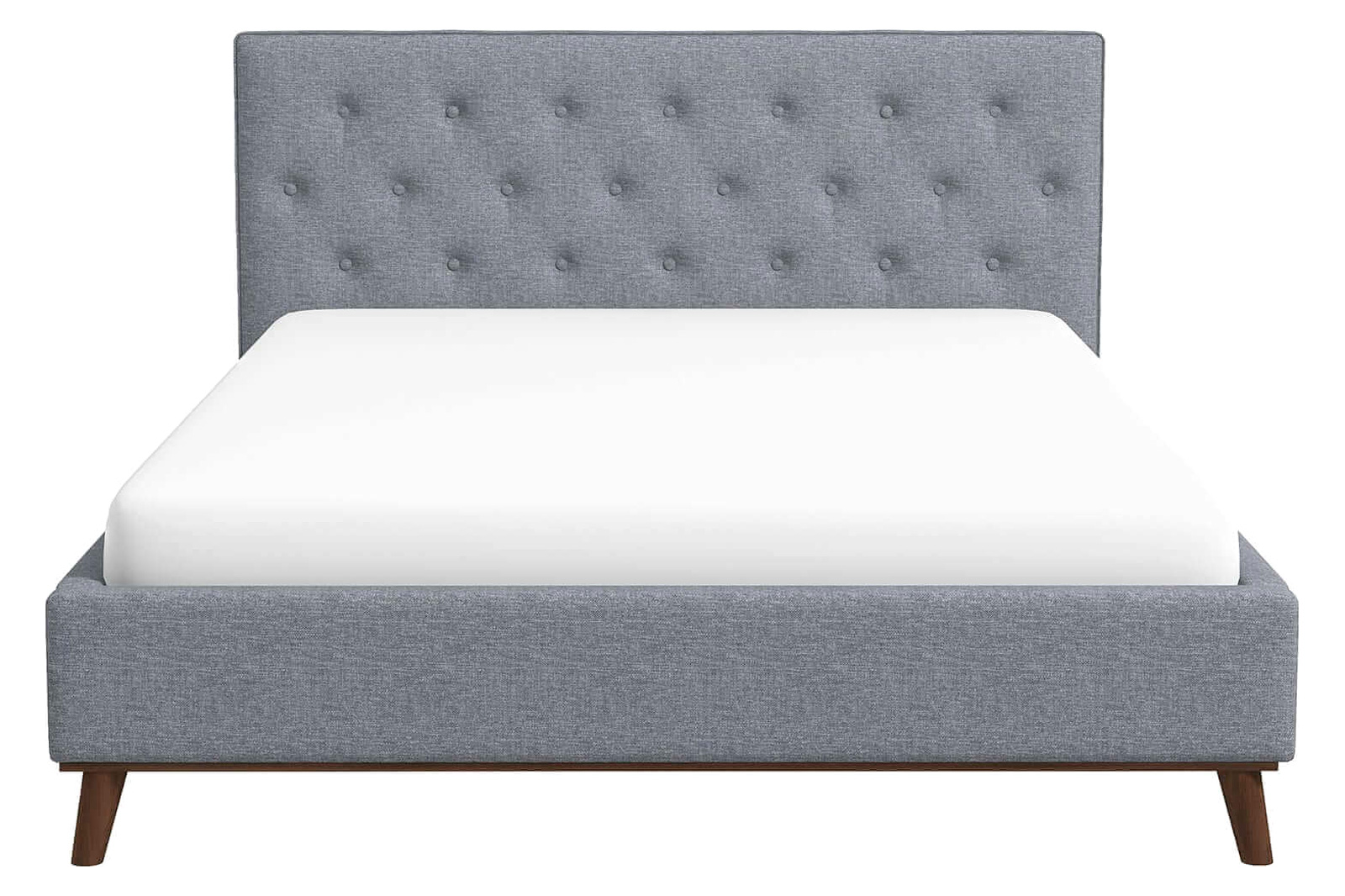 Ashcroft™ Graceville Fabric Platform Bed - Light Gray, Queen Size