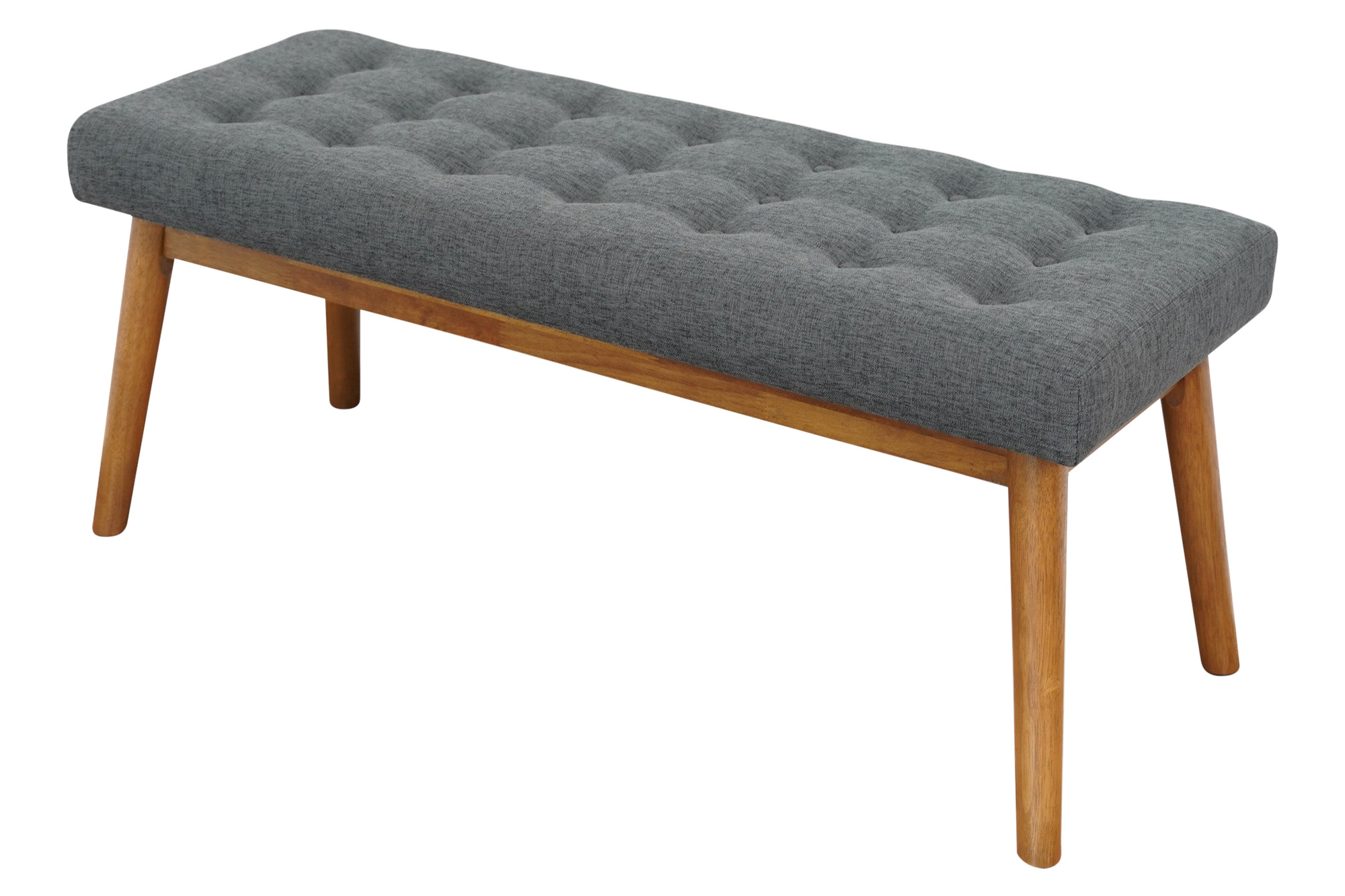 Ashcroft Delilah Modern Fabric Bench - Gray