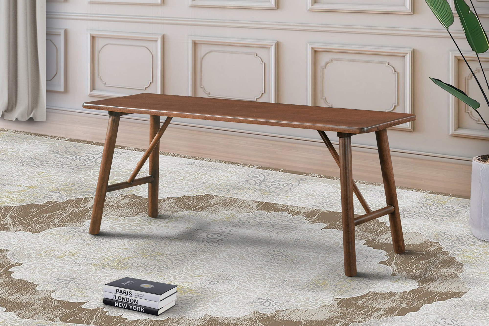 Ashcroft Molly Bench - Walnut