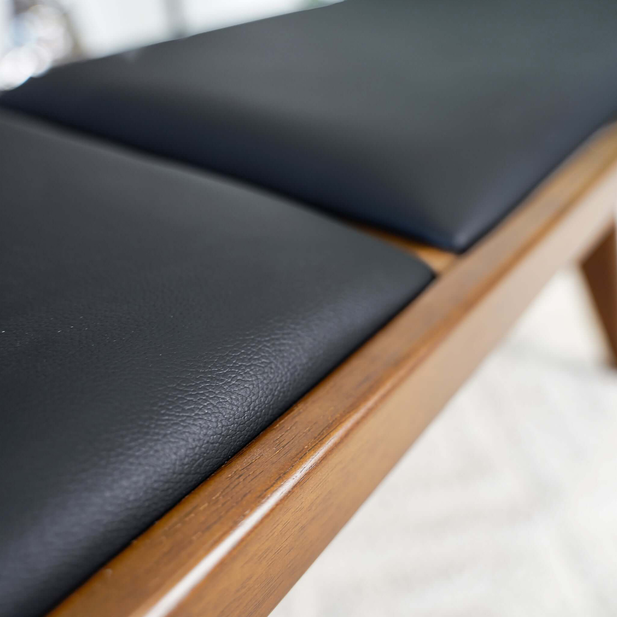 Ashcroft Keira Vegan Leather Bench - Black