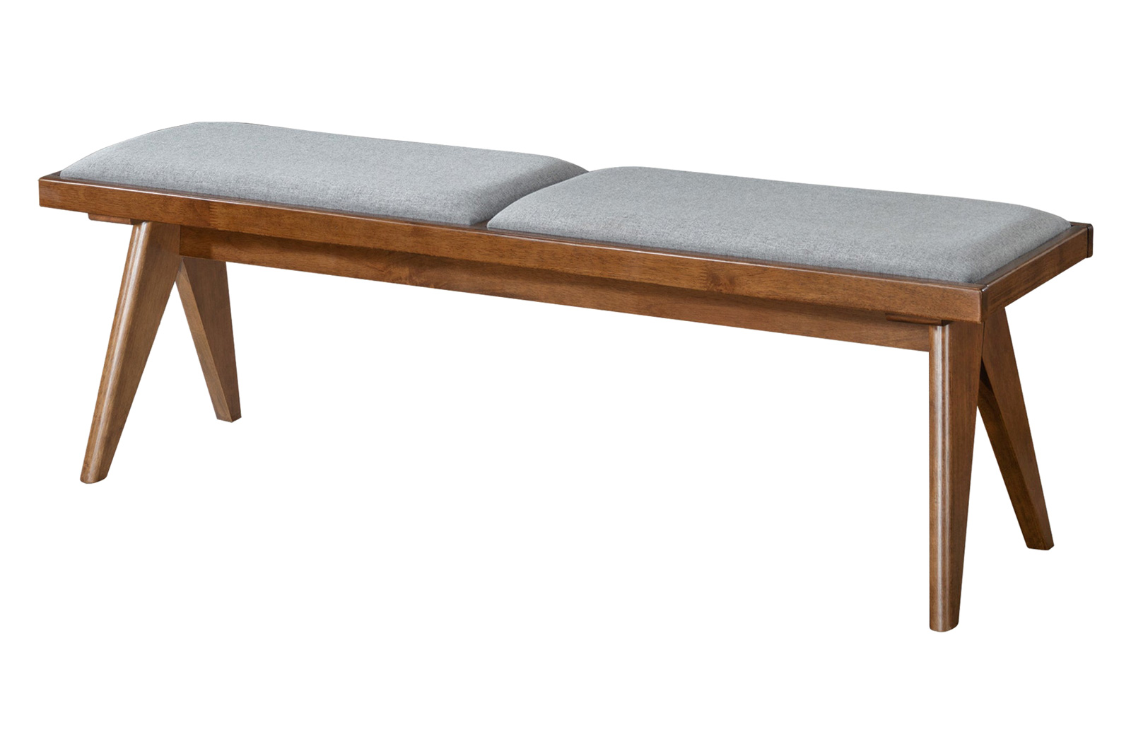 Ashcroft Keira Fabric Bench - Gray