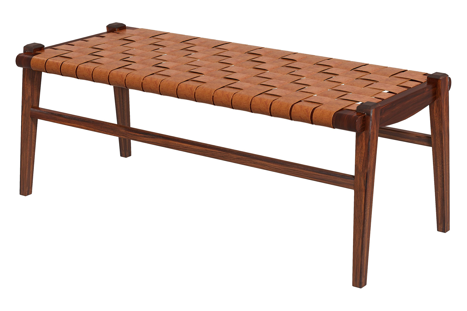 Ashcroft Cody Leather Bench - Tan