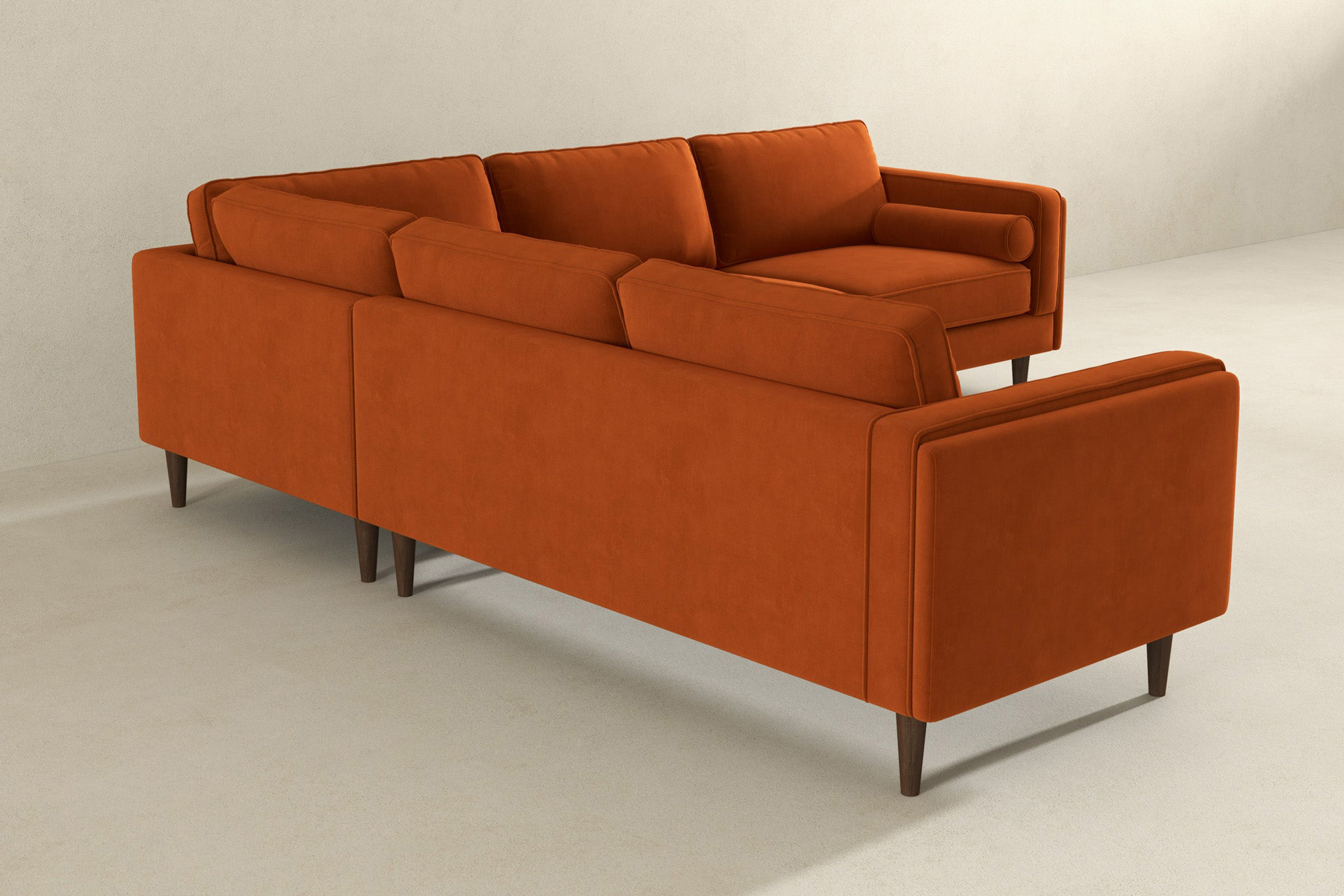 Ashcroft Amber Corner Sectional Sofa - Orange