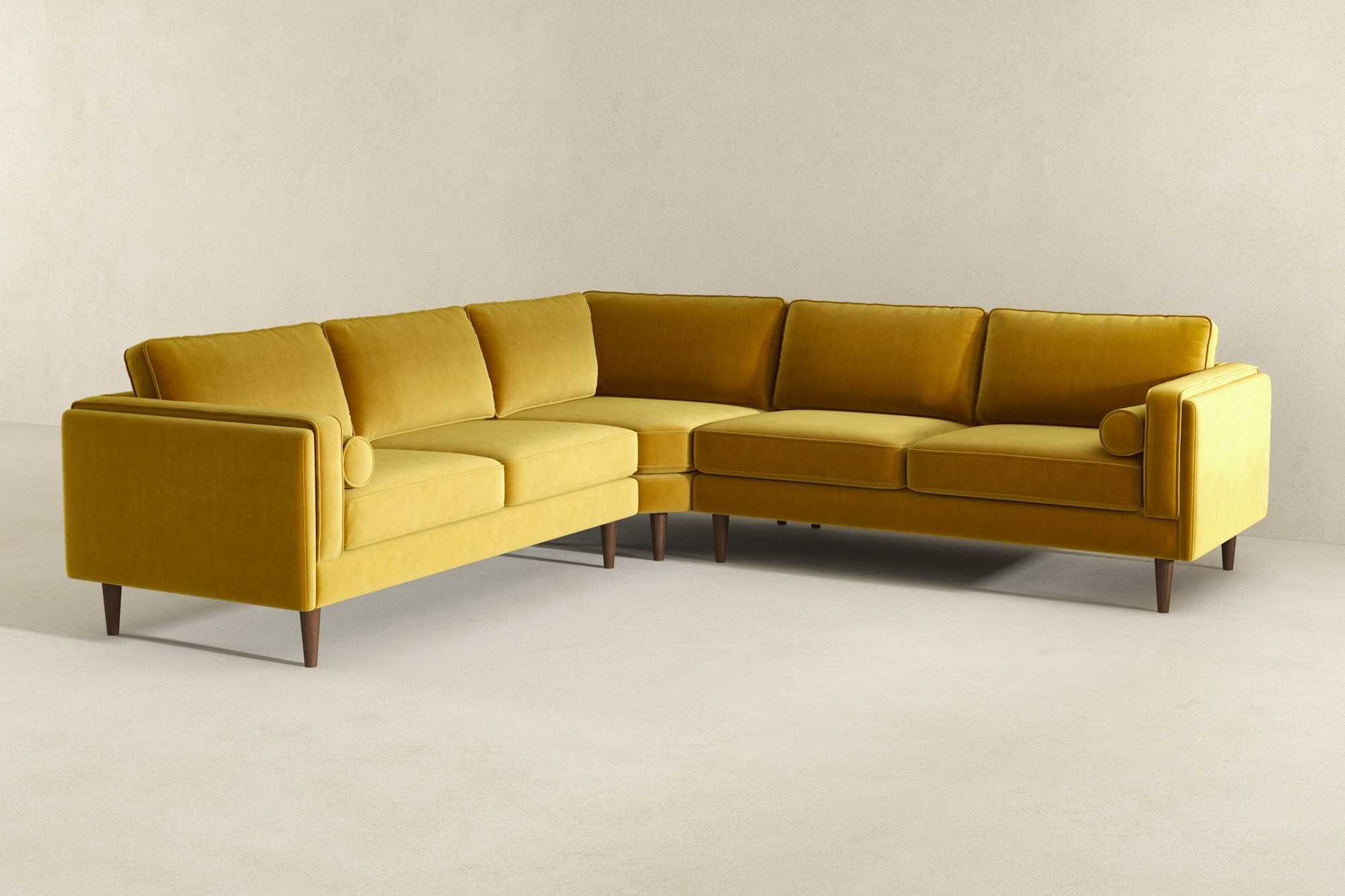 Ashcroft Amber Corner Sectional Sofa - Yellow