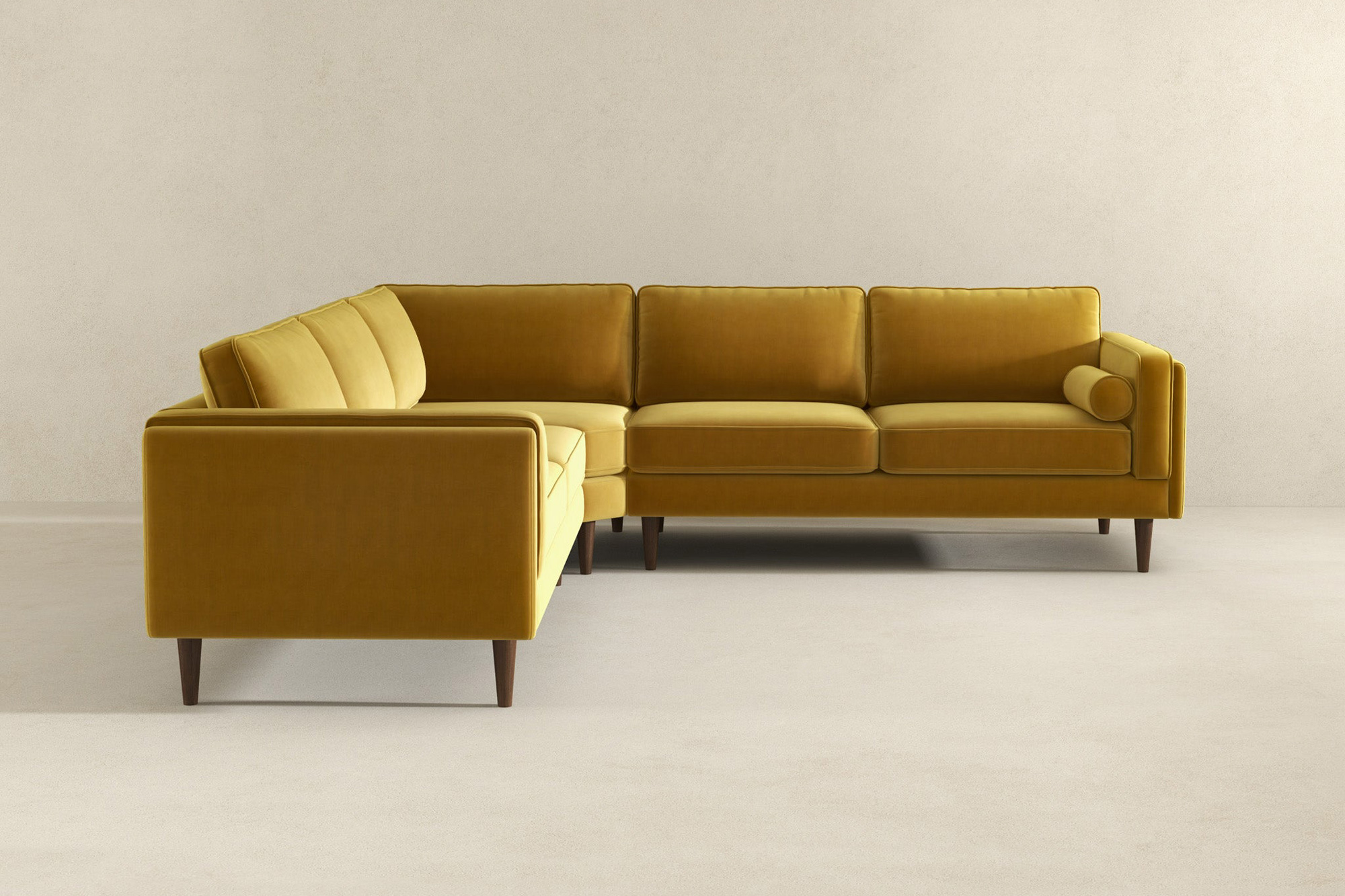 Ashcroft Amber Corner Sectional Sofa - Yellow