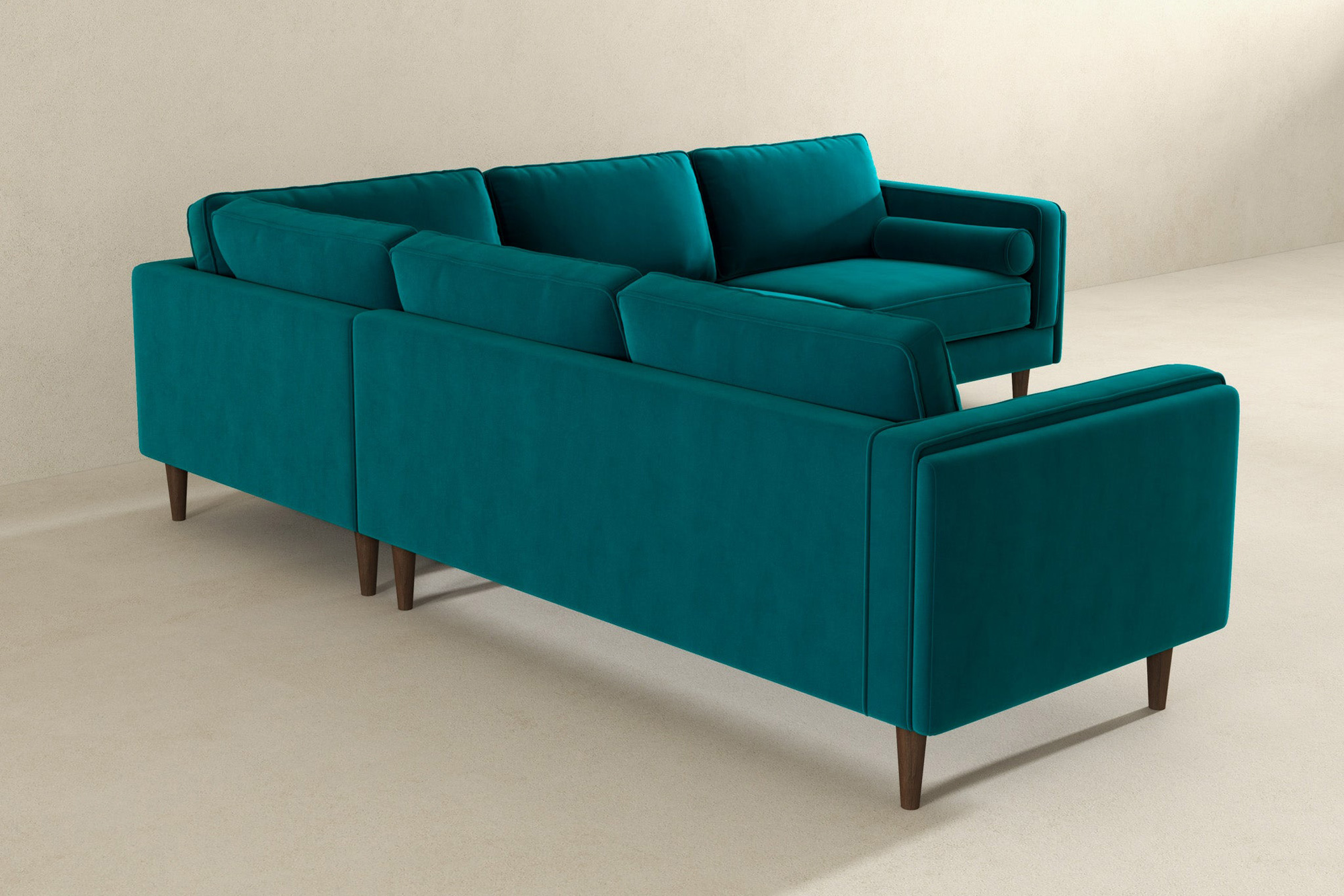 Ashcroft Amber Corner Sectional Sofa - Teal