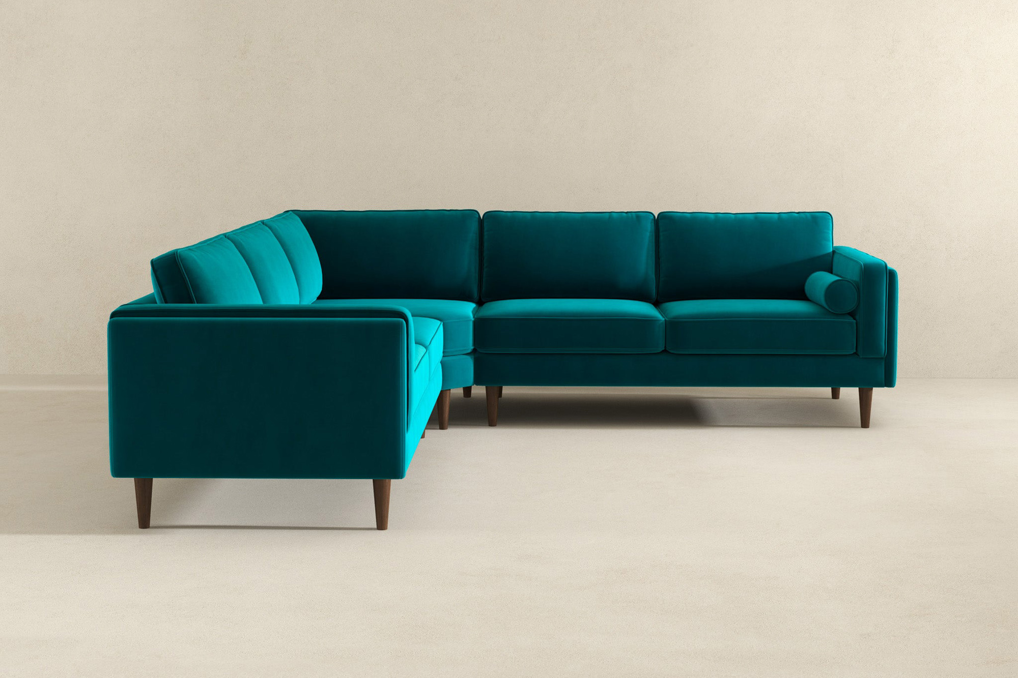 Ashcroft Amber Corner Sectional Sofa - Teal