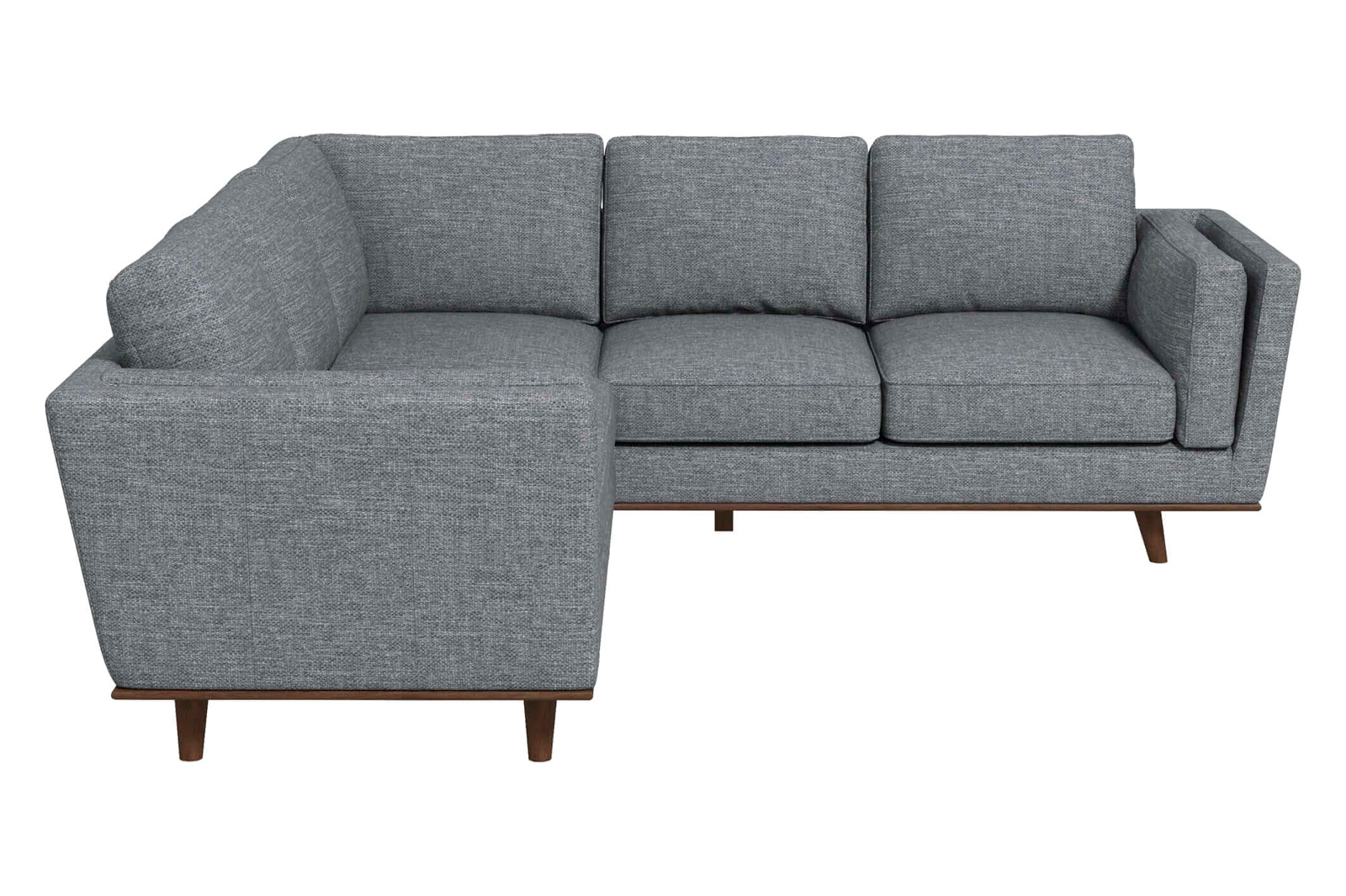 Ashcroft Erman Pillow Back Corner Sofa - Dark Gray