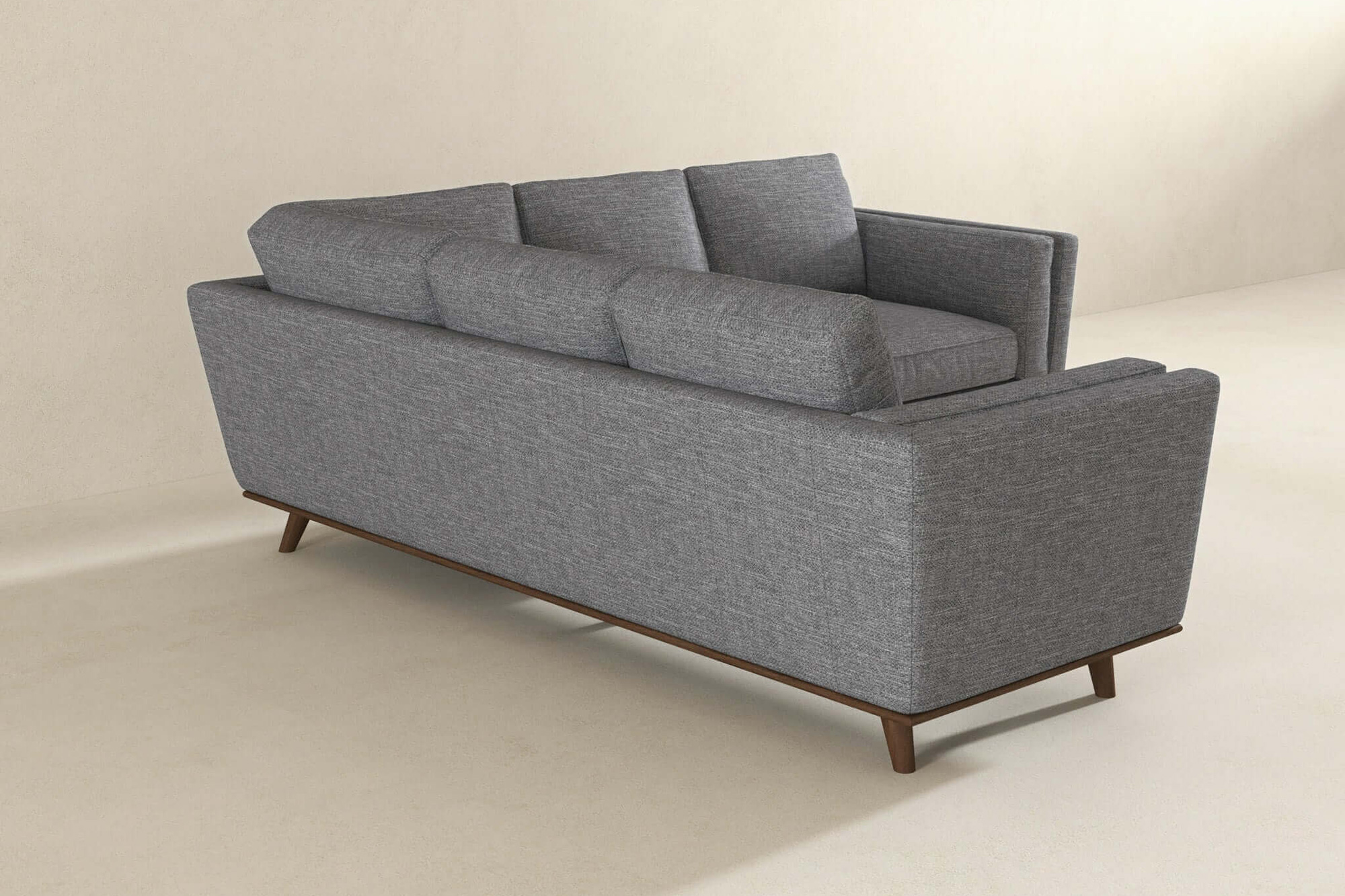 Ashcroft Erman Pillow Back Corner Sofa - Dark Gray