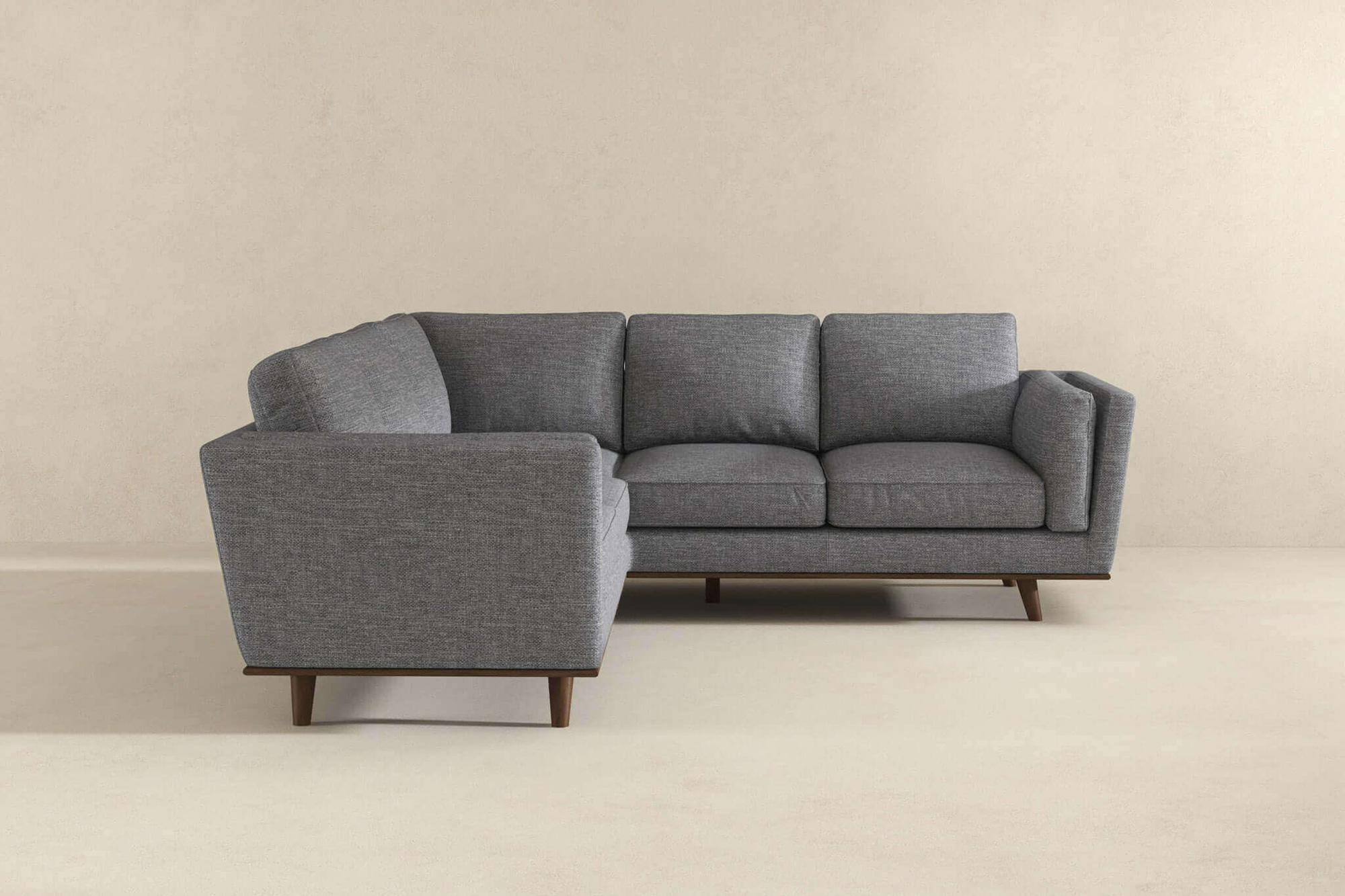 Ashcroft Erman Pillow Back Corner Sofa - Dark Gray