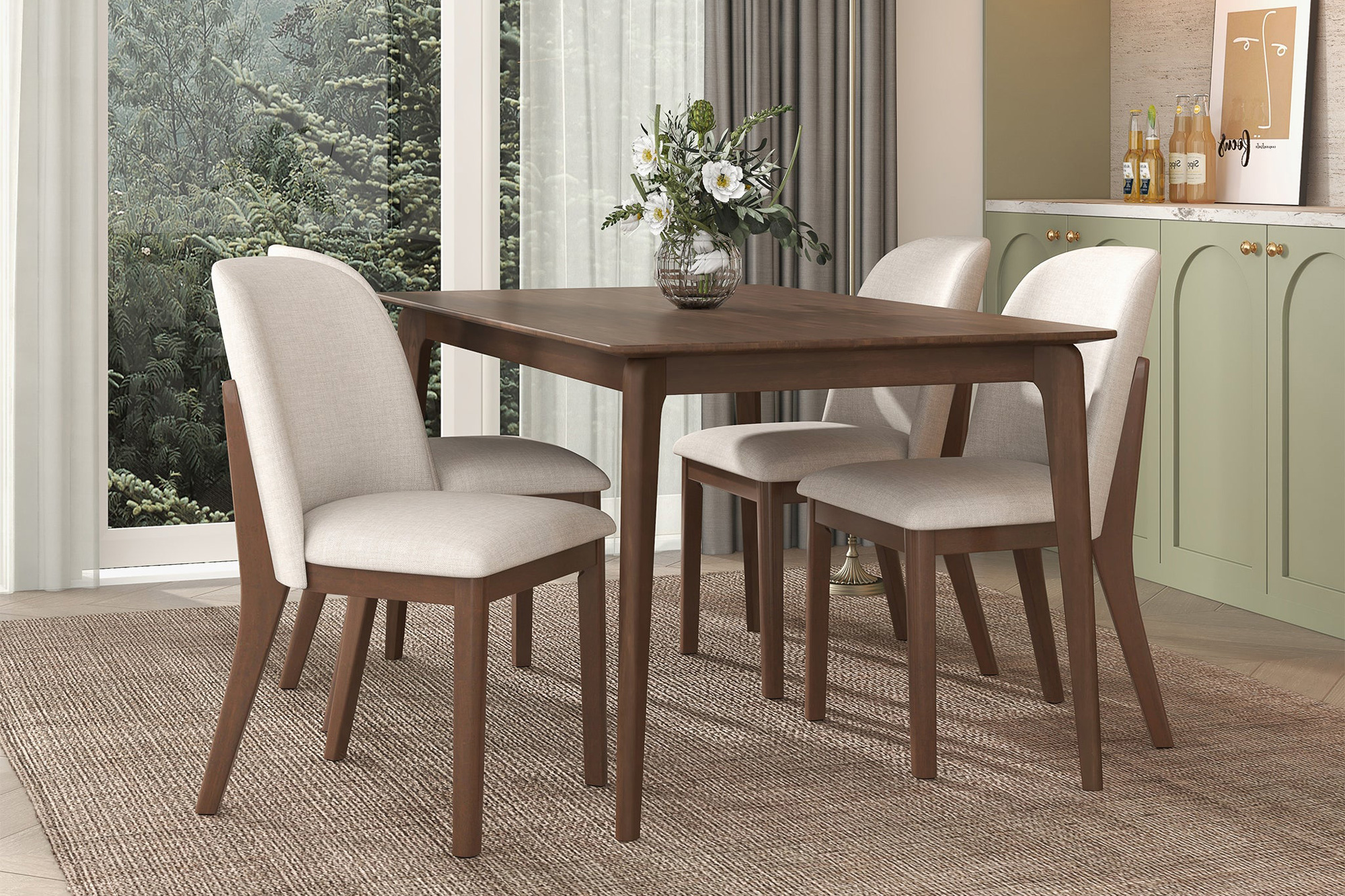 Ashcroft Kaitlyn Linen Dining Chair (Set Of 2) - Beige