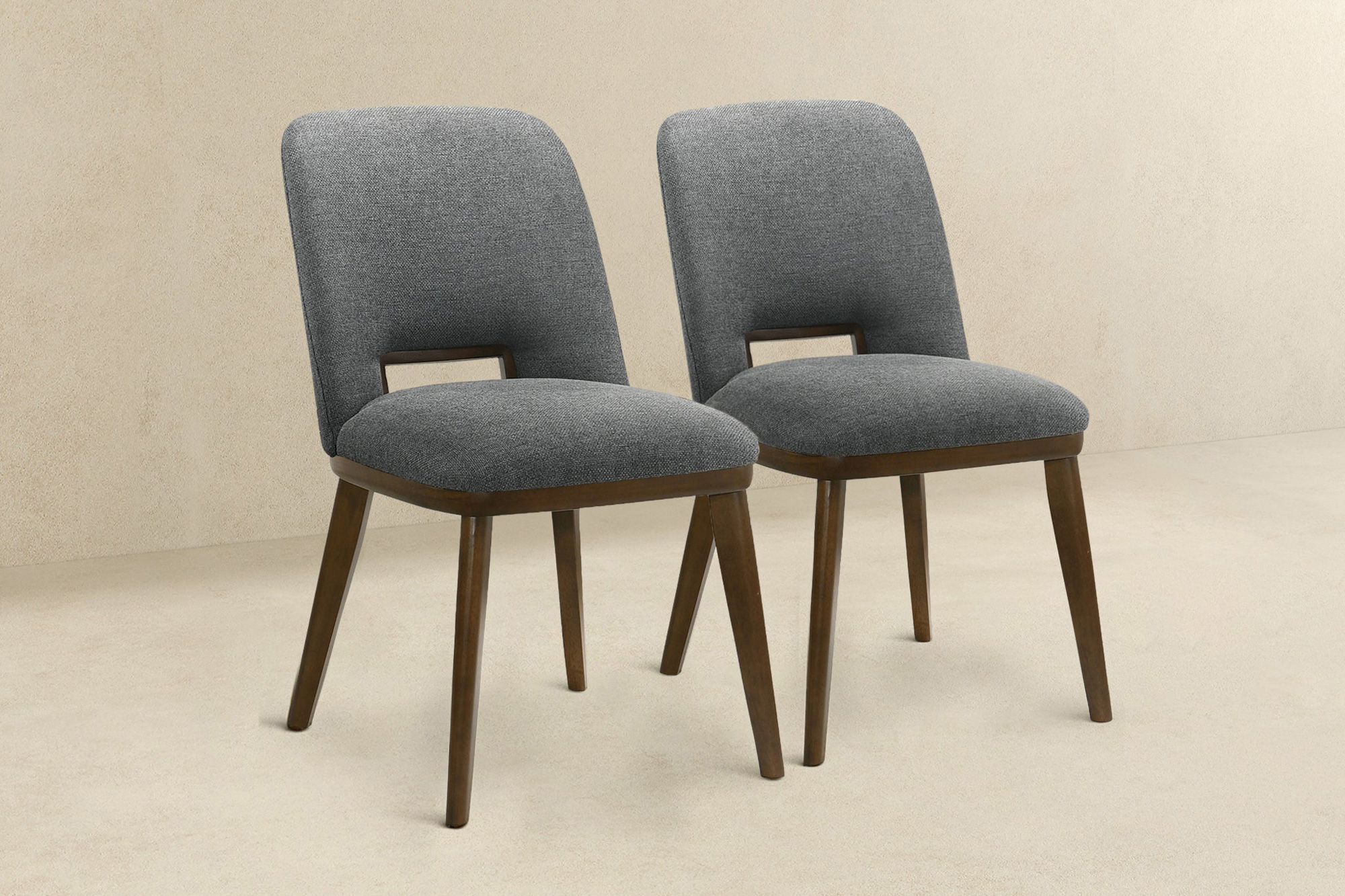 Ashcroft Blake Fabric Dining Chair (Set Of 2) - Dark Gray