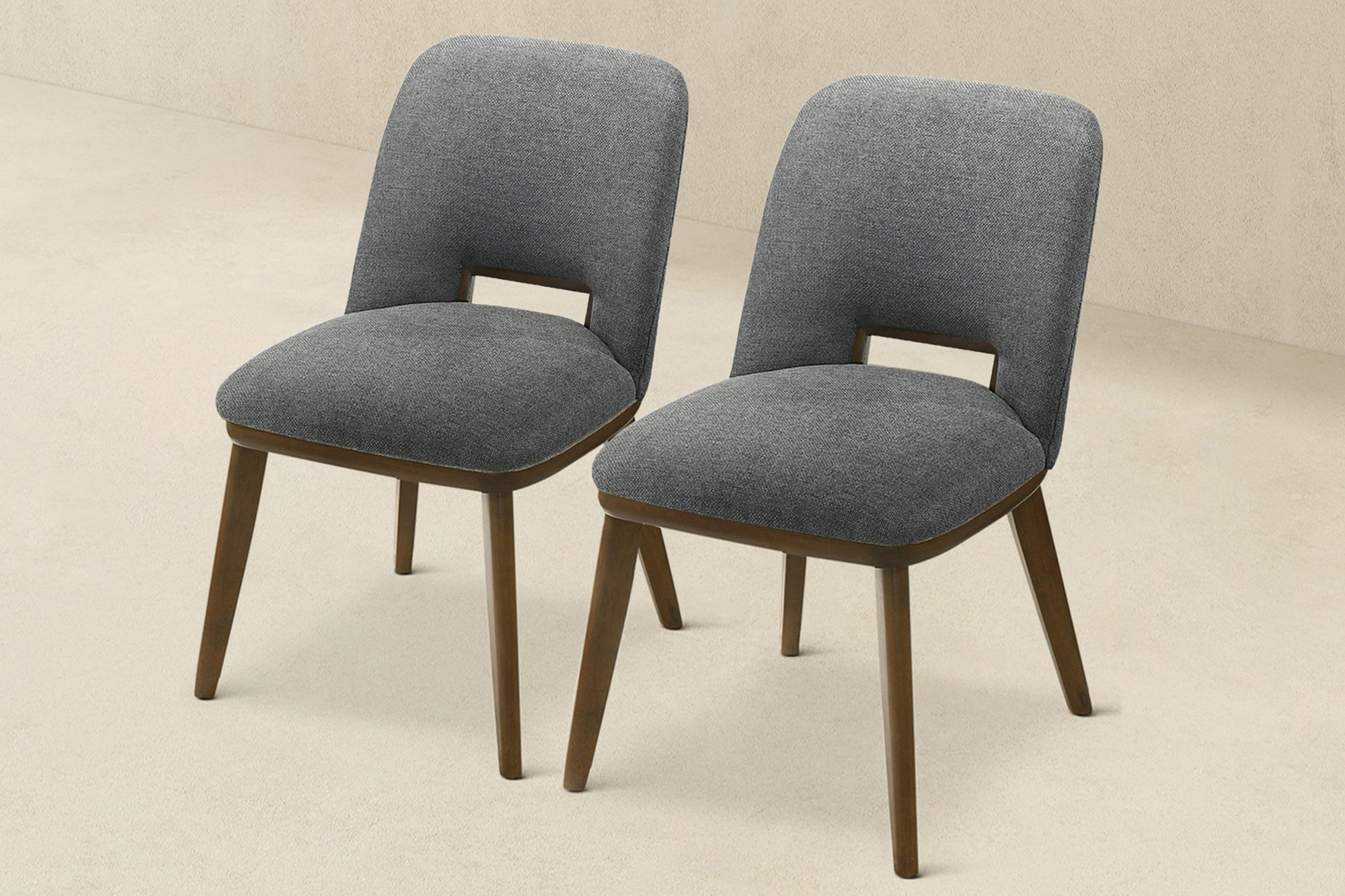 Ashcroft Blake Fabric Dining Chair (Set Of 2) - Dark Gray