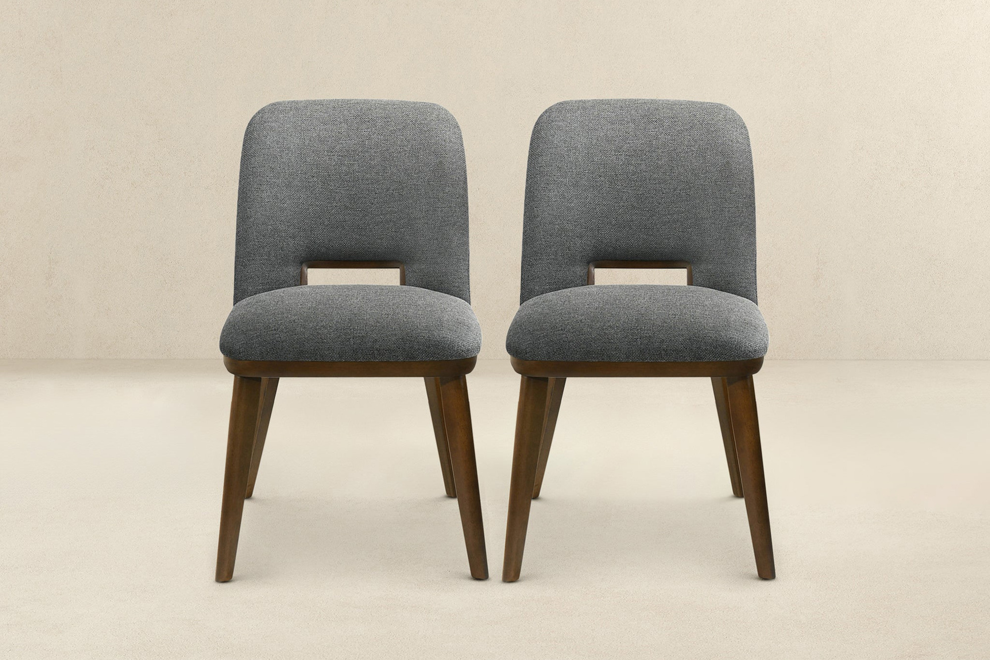 Ashcroft Blake Fabric Dining Chair (Set Of 2) - Dark Gray