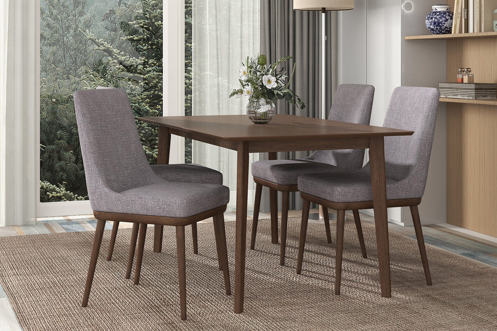 Ashcroft Kate Fabric Dining Chair (Set Of 2) - Gray