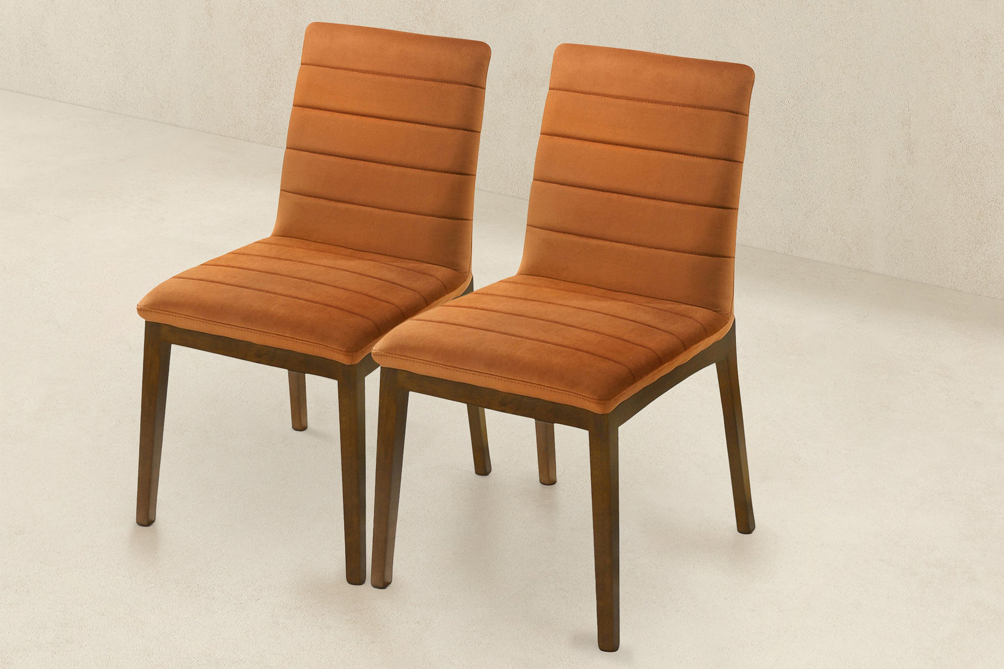 Ashcroft Ines Velvet Dining Chair (Set Of 2) - Burnt Orange