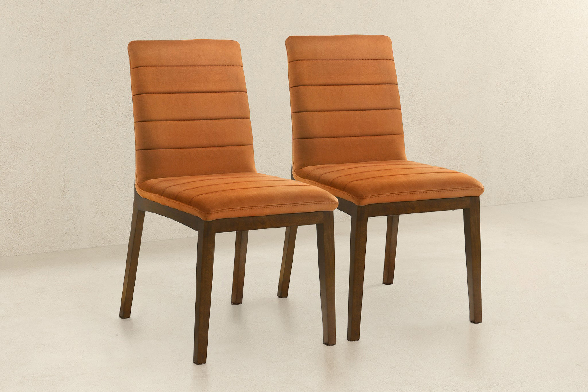 Ashcroft Ines Velvet Dining Chair (Set Of 2) - Burnt Orange