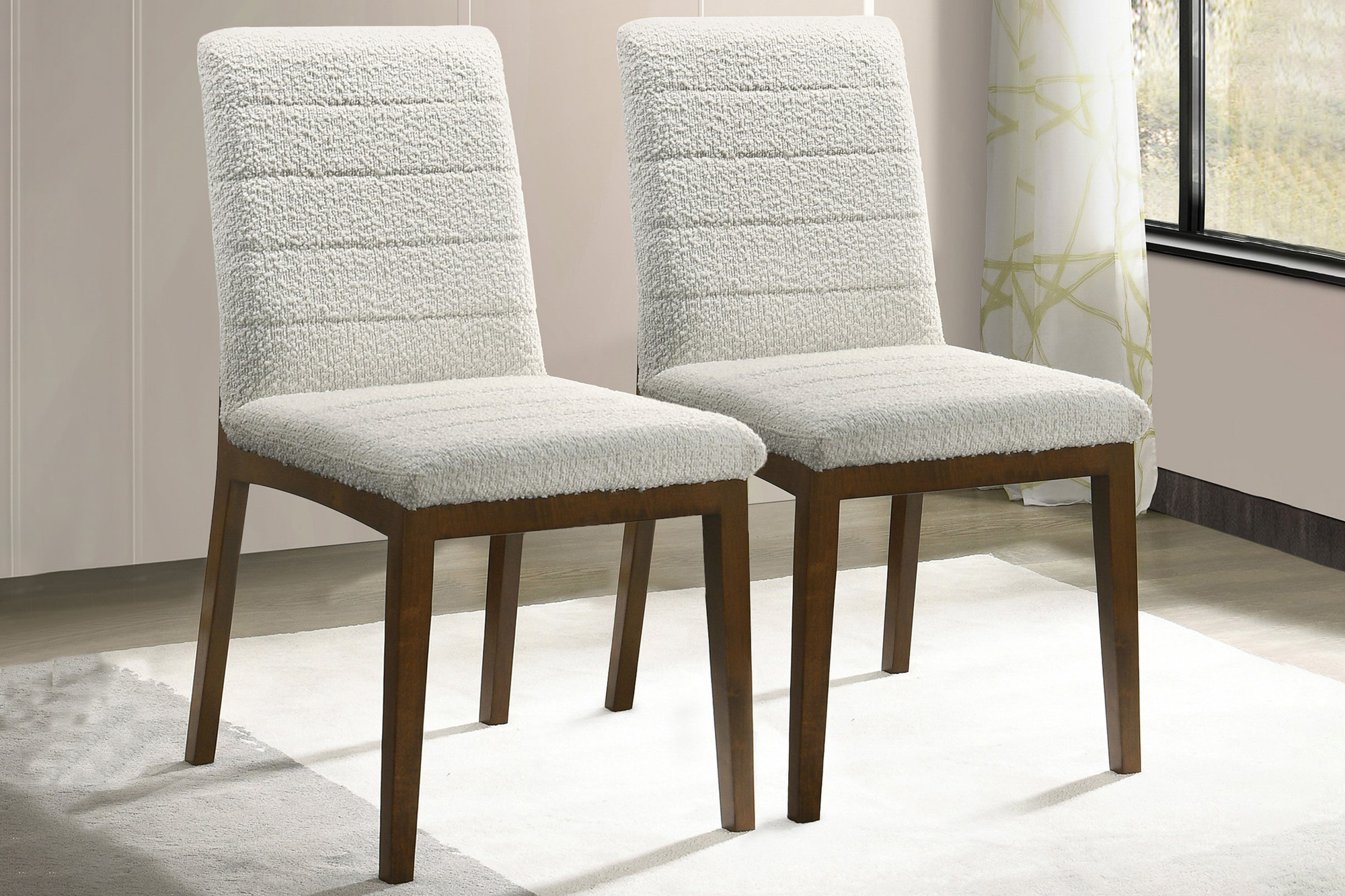 Ashcroft Ines Boucle Dining Chair (Set Of 2) - White