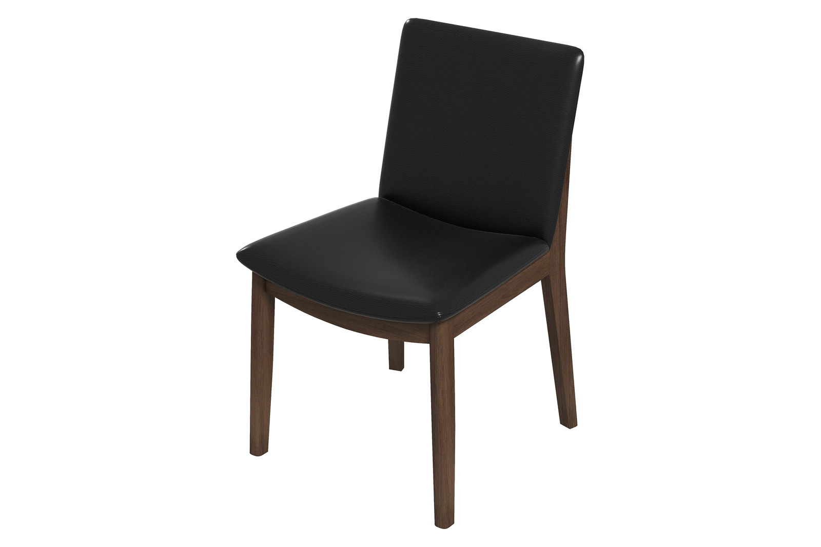 Ashcroft Laura PU Upholstered Solid Wood Dining Chair (Set Of 2) - Black