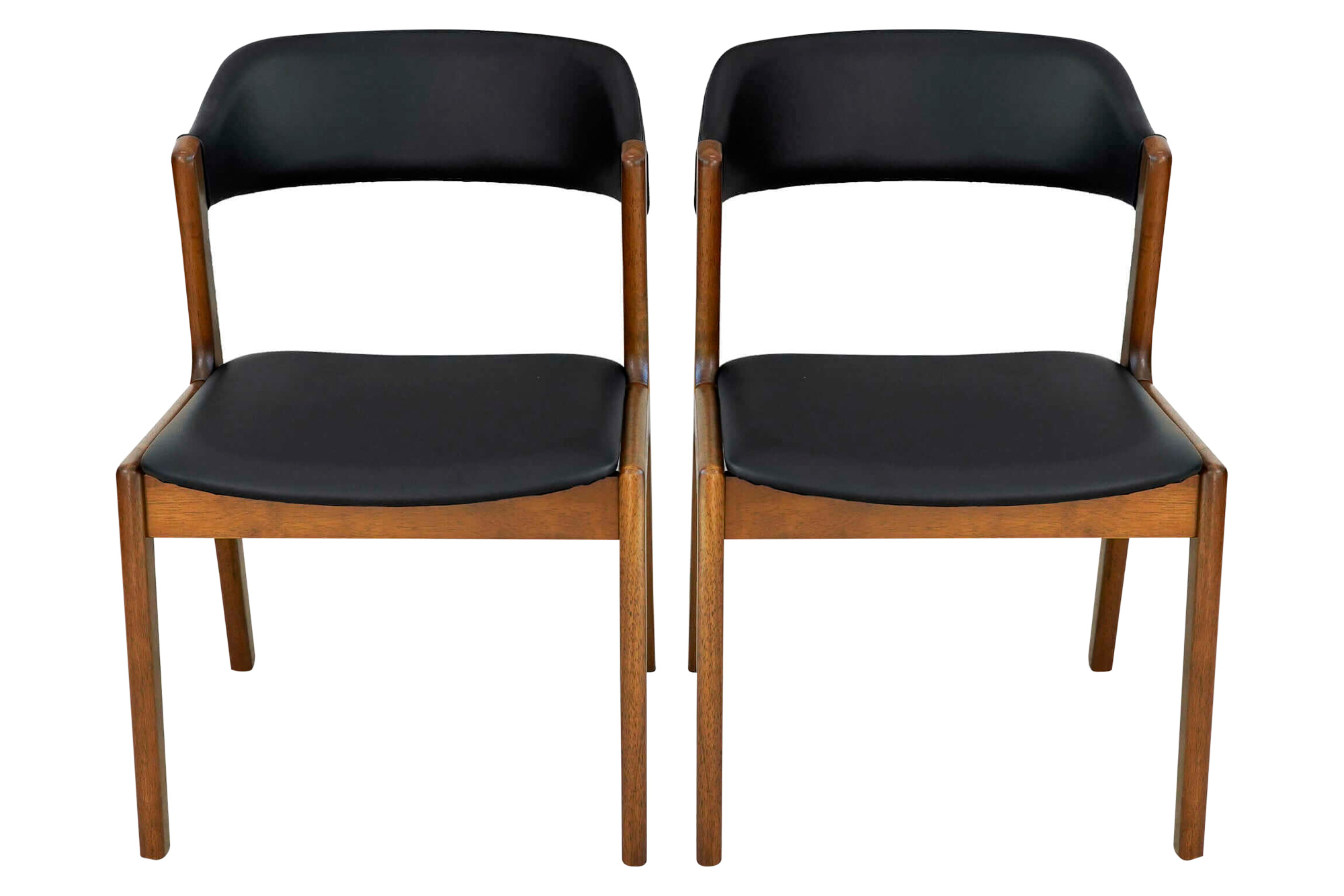 Ashcroft Enzo Leather Dining Chair (Set Of 2) - Black