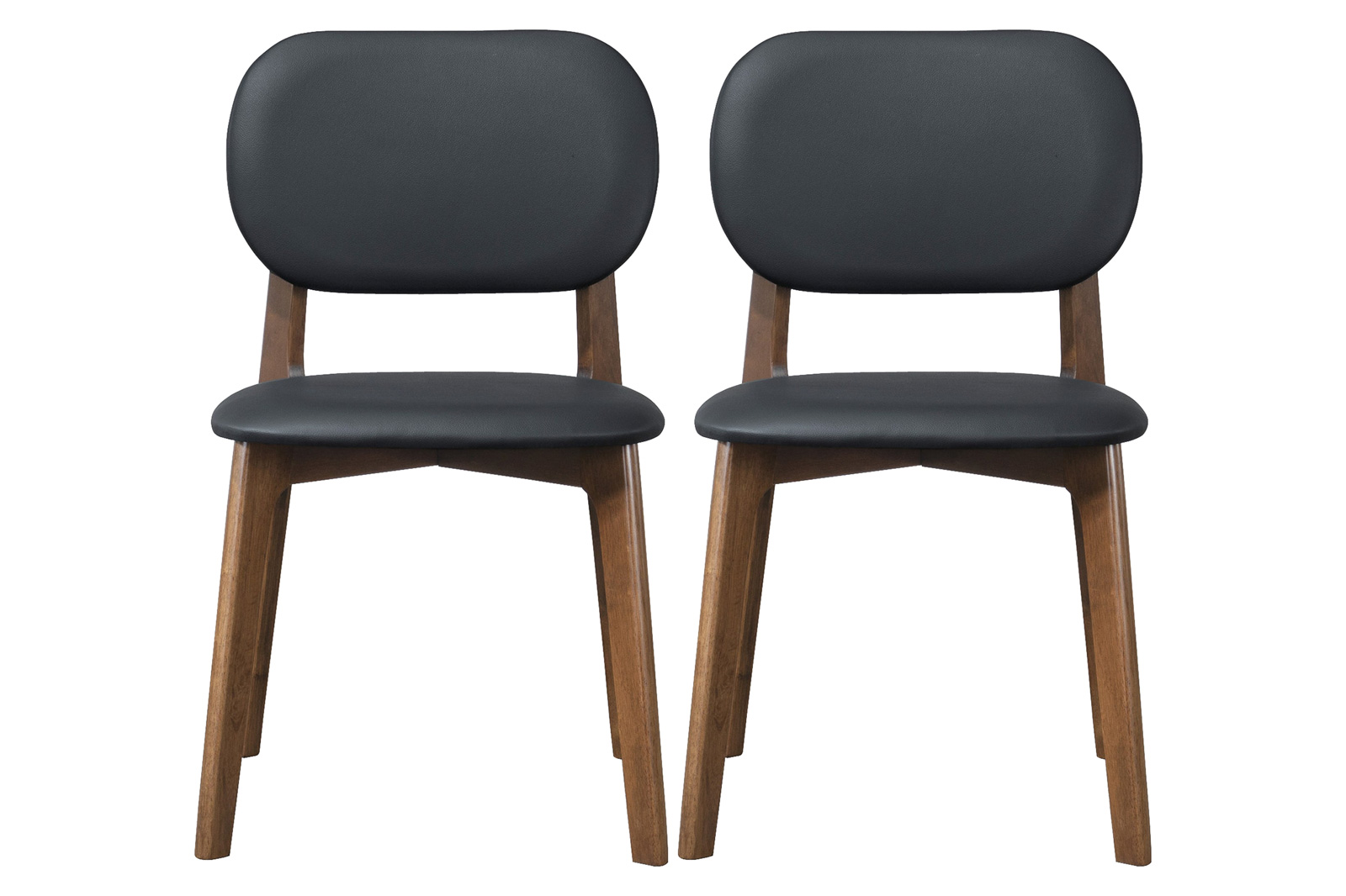 Ashcroft Kelsey Leather Dining Chair (Set Of 2) - Black