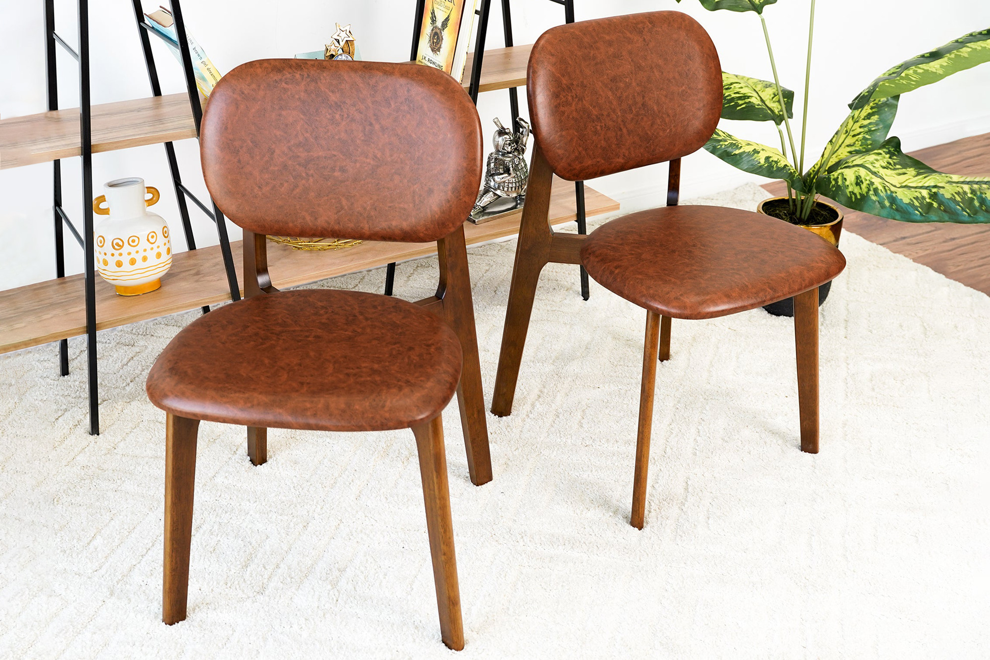 Ashcroft Kelsey Leather Dining Chair (Set Of 2) - Brown