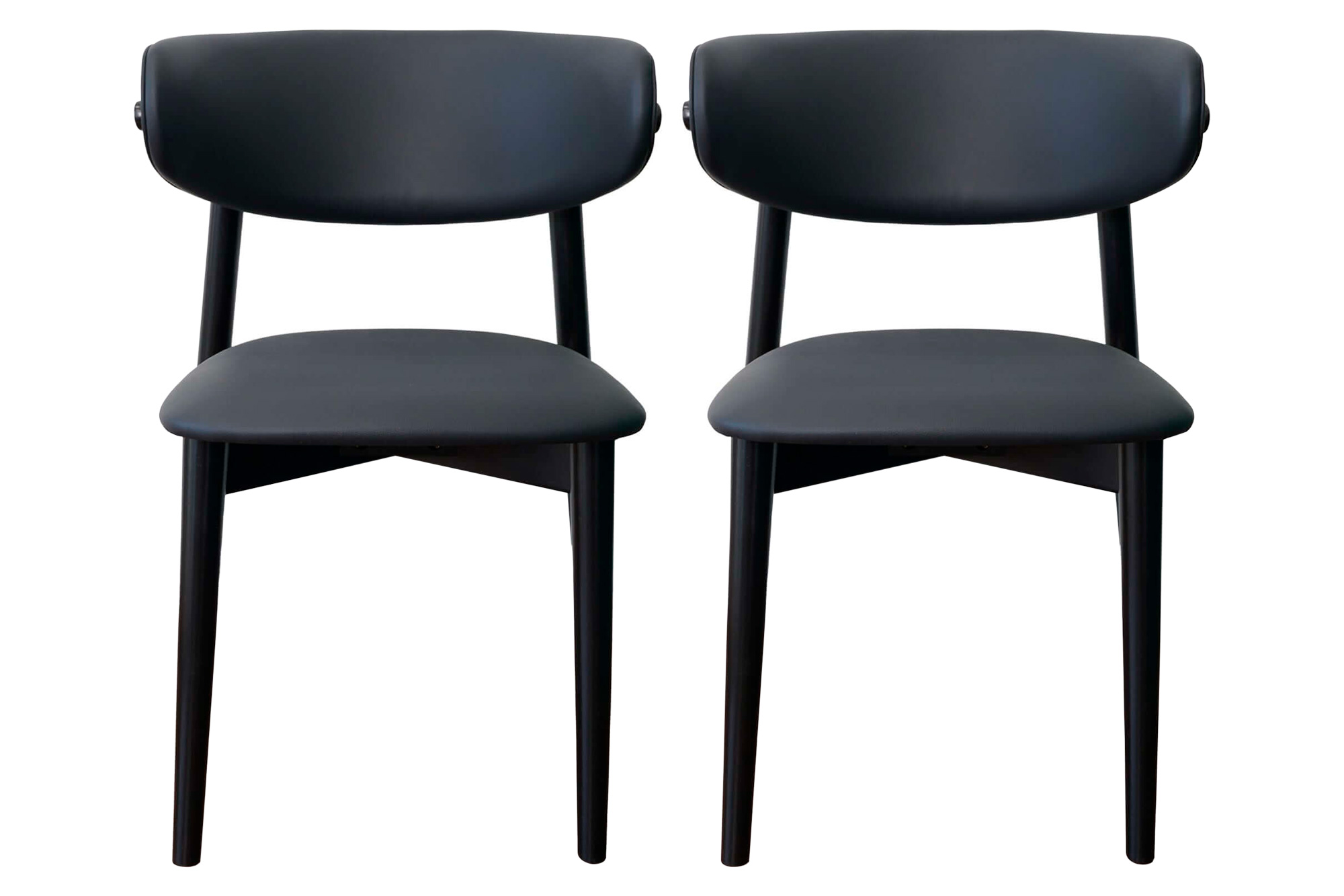 Ashcroft Korbin Vegan Leather Dining Chair (Set Of 2) - Black