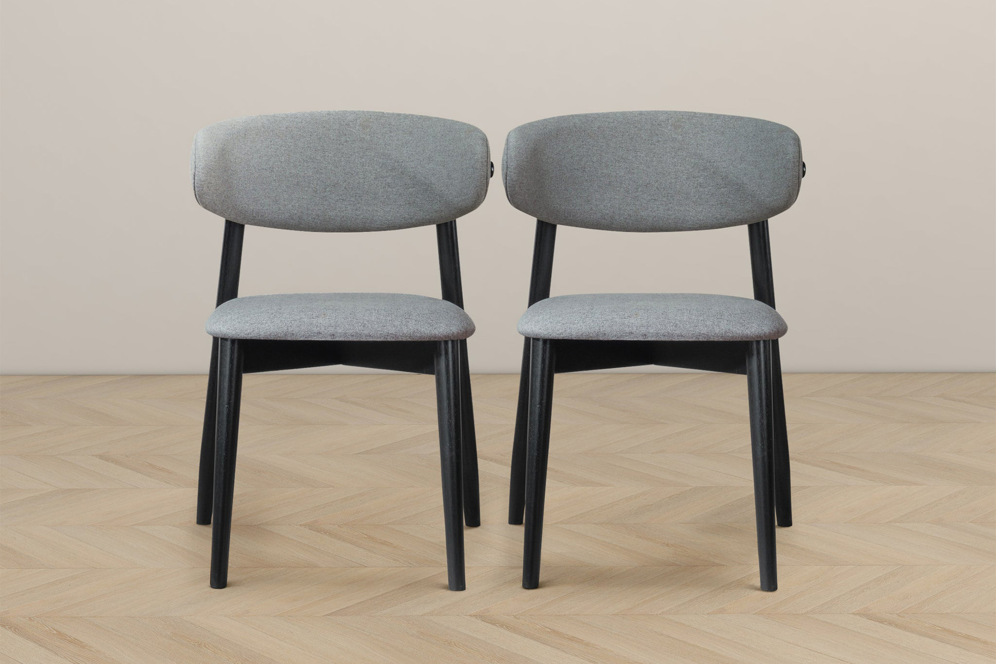 Ashcroft Korbin Fabric Dining Chair (Set of 2) - Gray