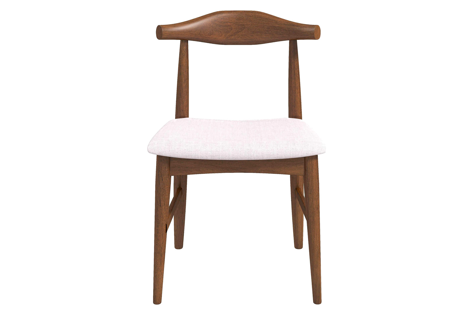 Ashcroft Damian Mid-Century Solid Wood Dining Chair - Beige