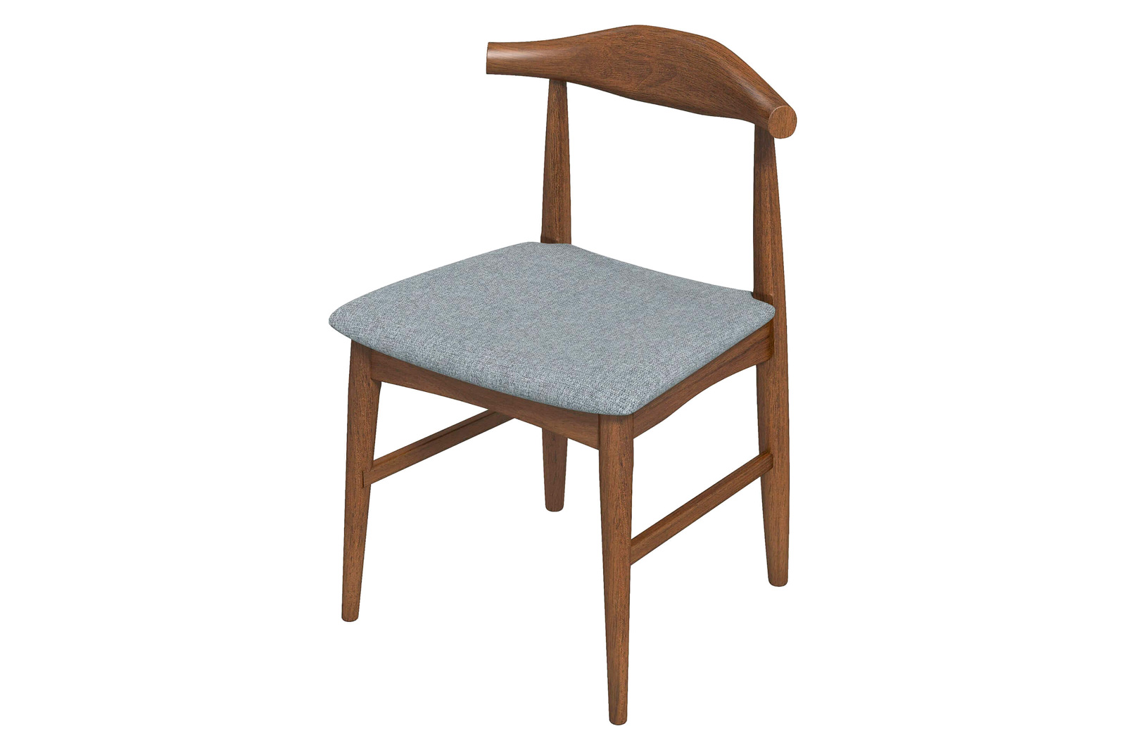 Ashcroft Damian Mid-Century Solid Wood Dining Chair - Gray