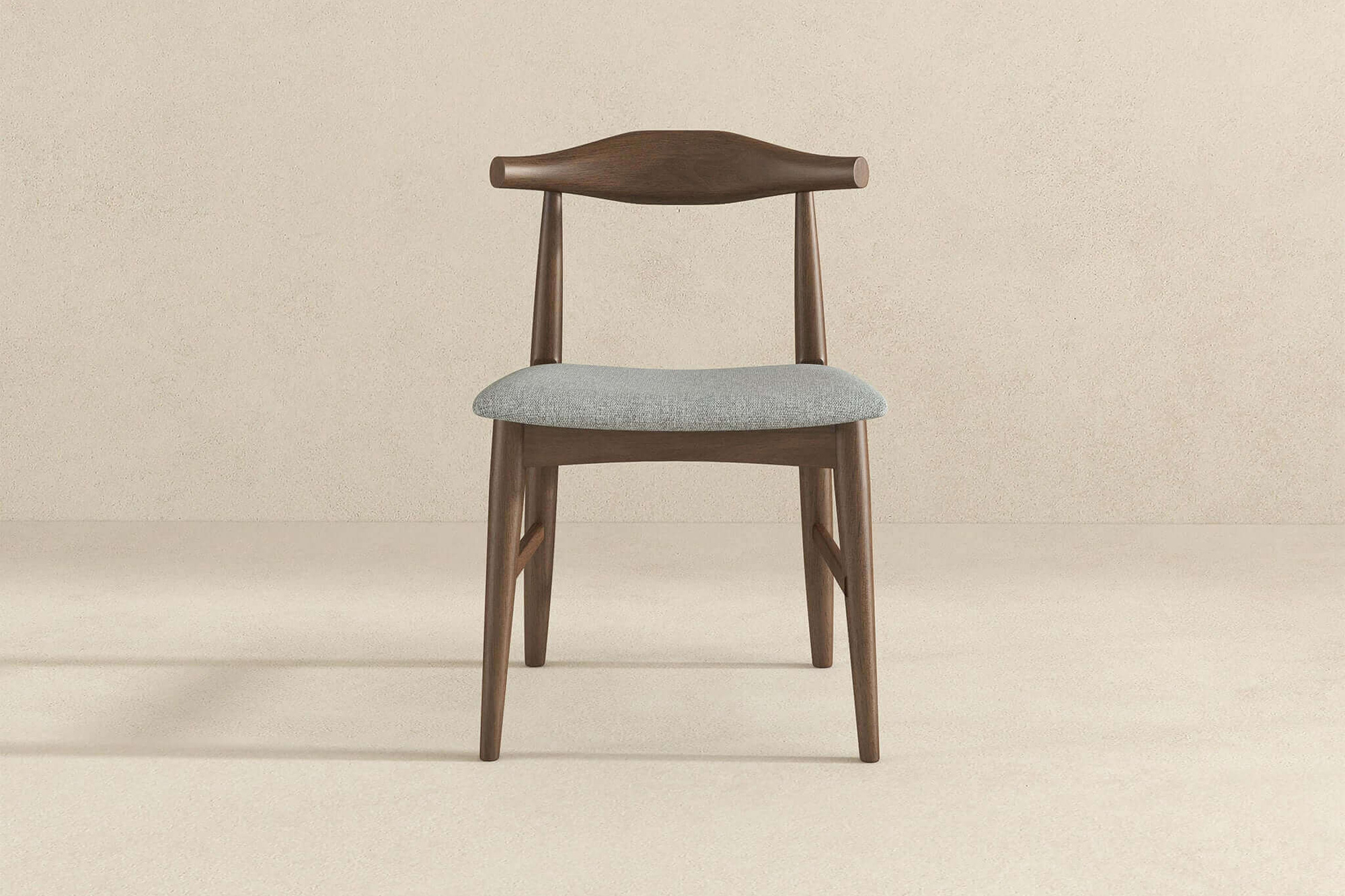 Ashcroft Damian Mid-Century Solid Wood Dining Chair - Gray